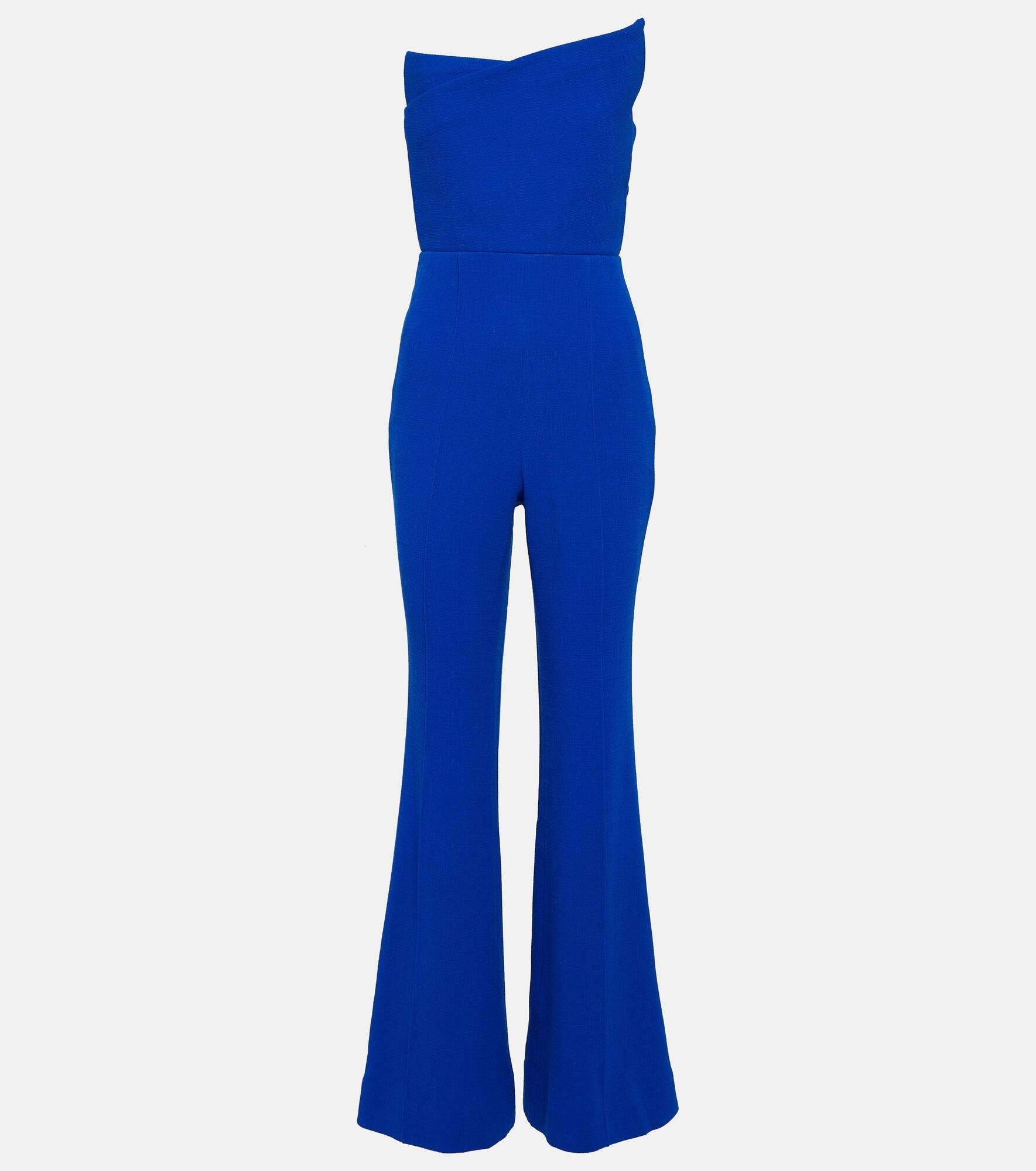 Asymmetric wool crêpe jumpsuit - 1