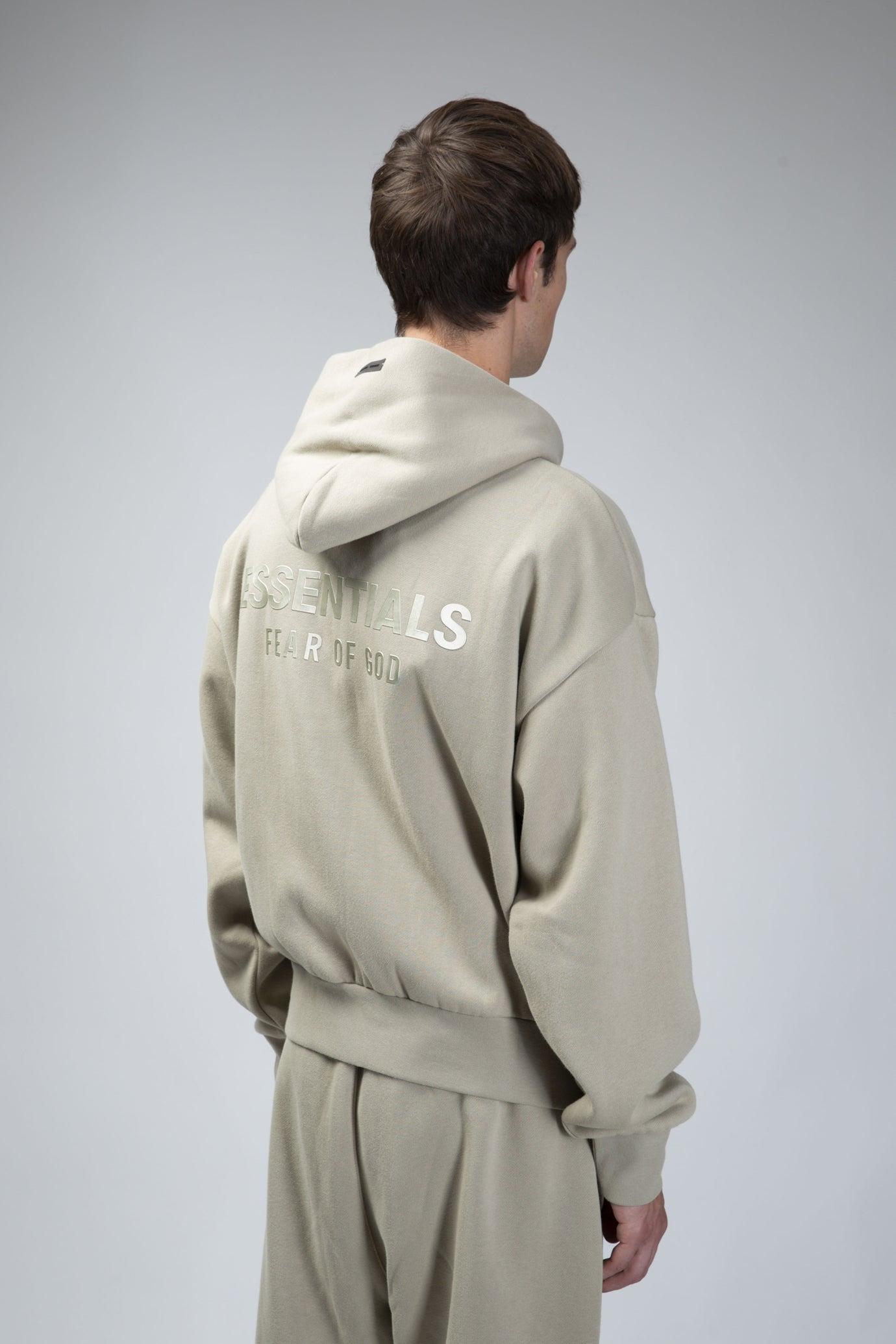Classic Fit Fleece Zip-Up Hoodie Abbey Stone - 3