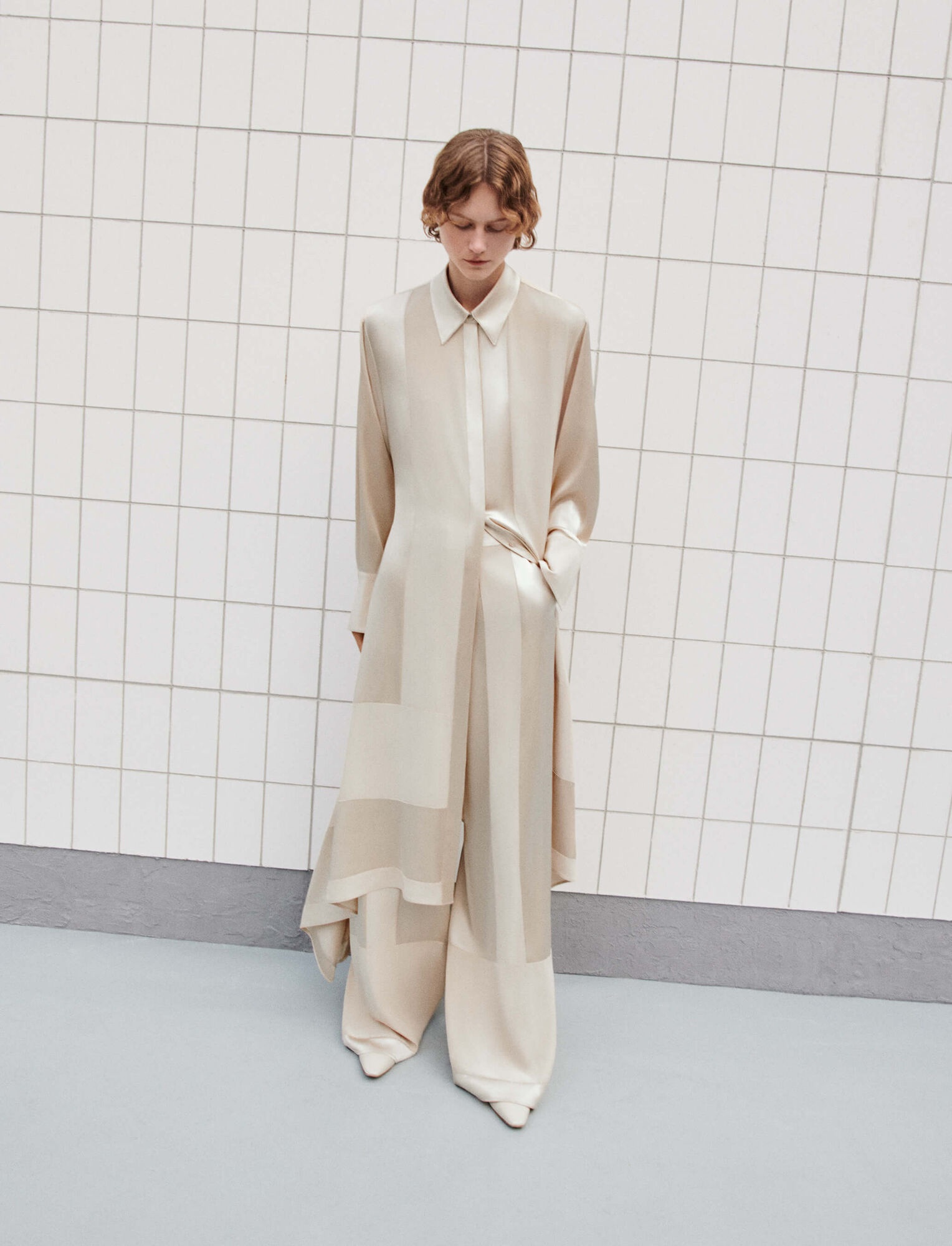 Cyprien Shiny Matte Satin Dress - 6