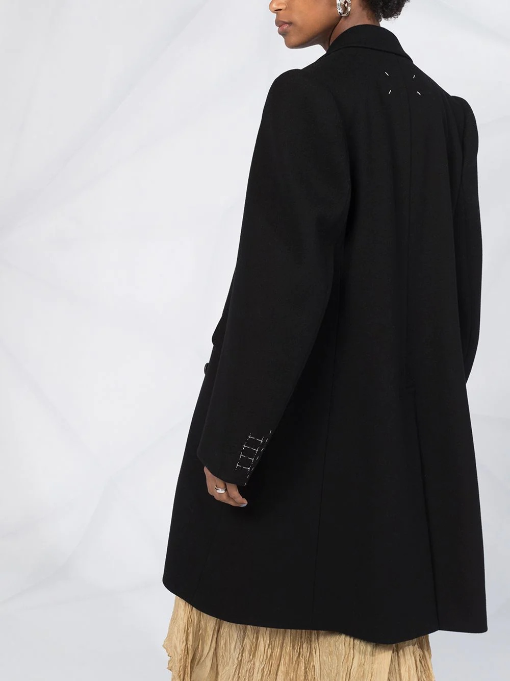 double-breasted midi coat - 3