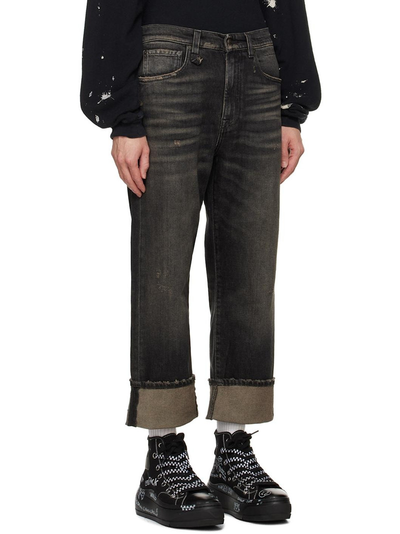 R13 Black Cuffed X-Boyfriend Jeans outlook