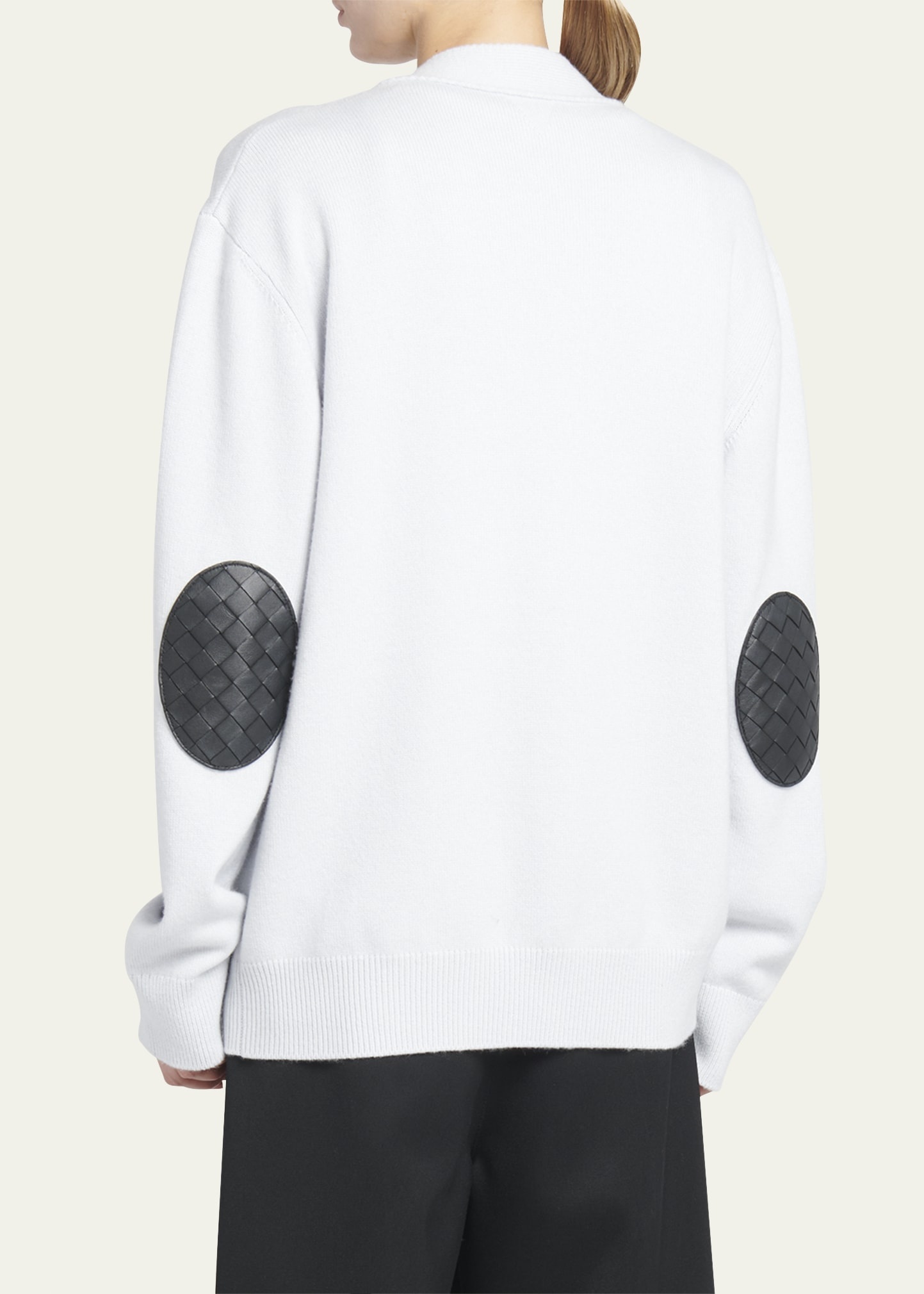 Classic Cashmere Cardigan with Intrec Patches - 3