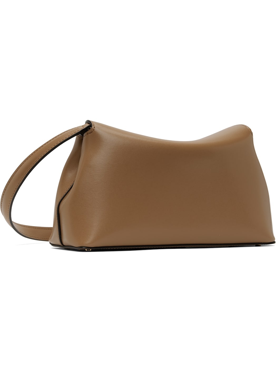 Taupe T-Lock Leather Clutch - 3
