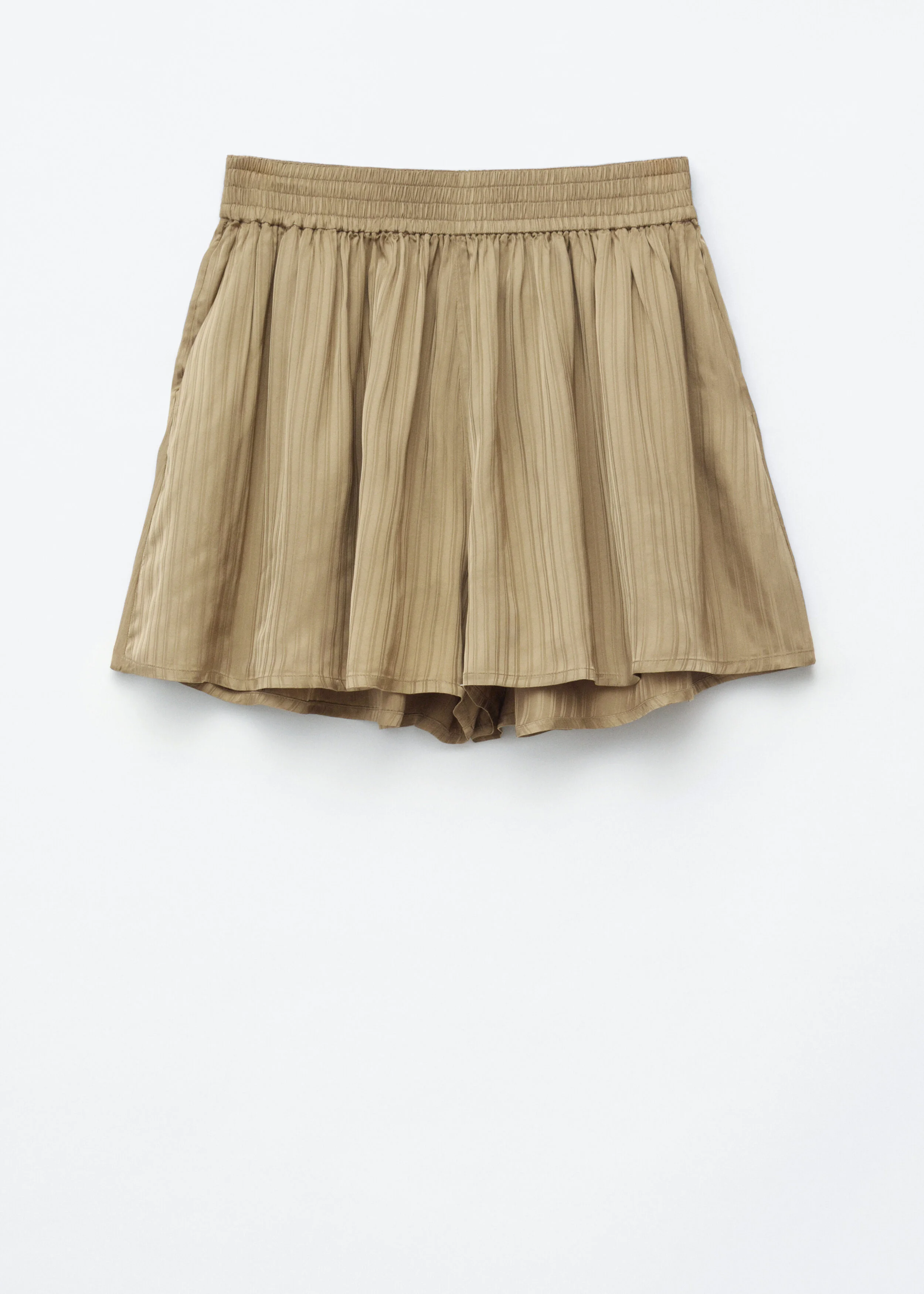 Volume Striped Satin Shorts - 1