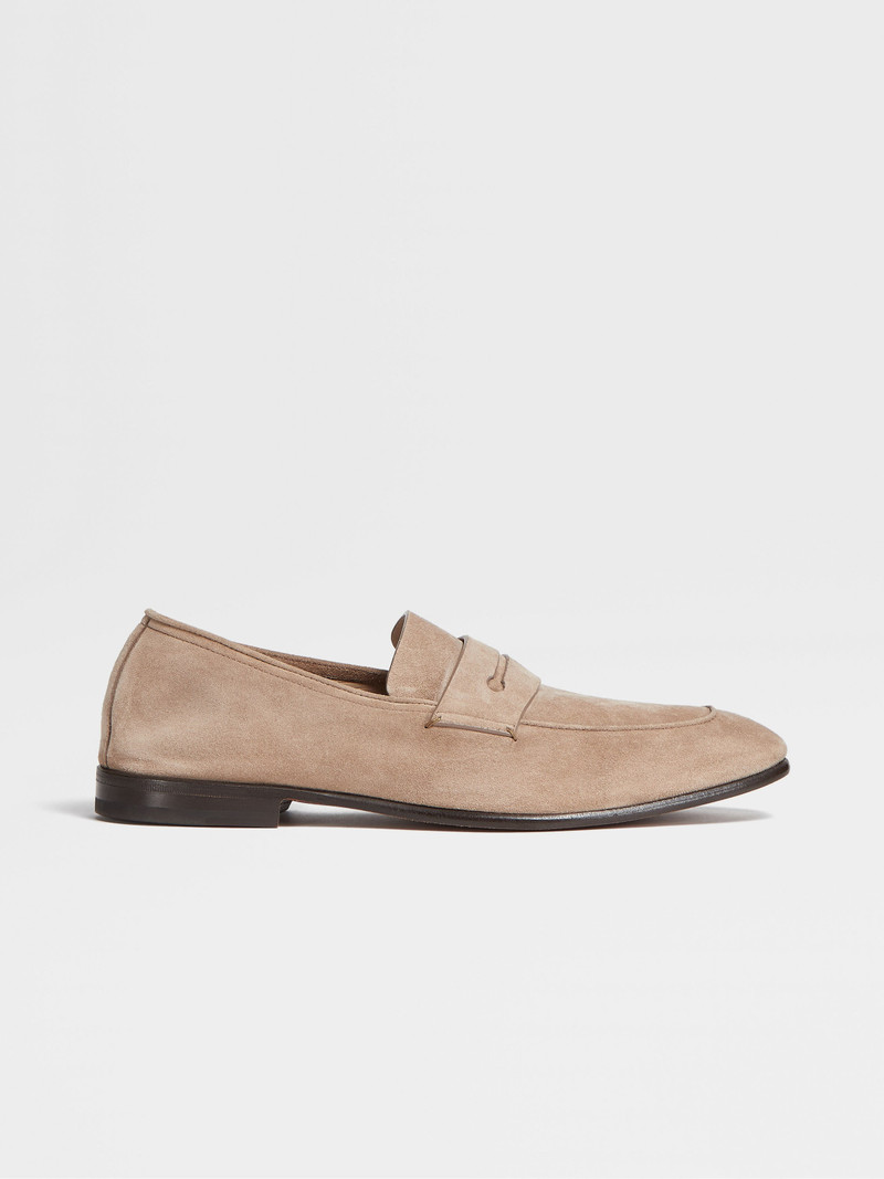 LIGHT BEIGE SUEDE L'ASOLA 로퍼 - 1