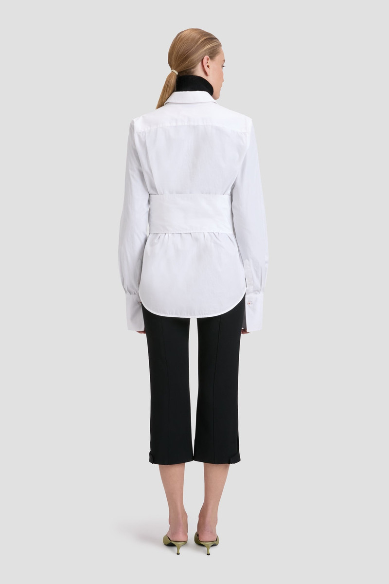 Tab Detail Cropped Trouser In Black 5
