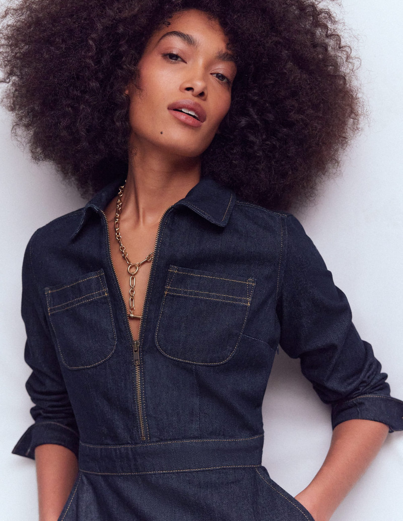 Flippy Denim Shirt Dress-Indigo Denim 4