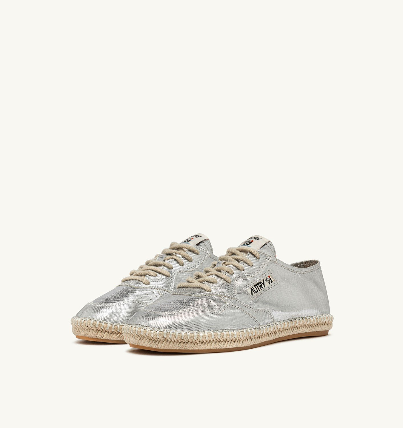 SANDY ESPADRILLES IN SILVER CANVAS - 2