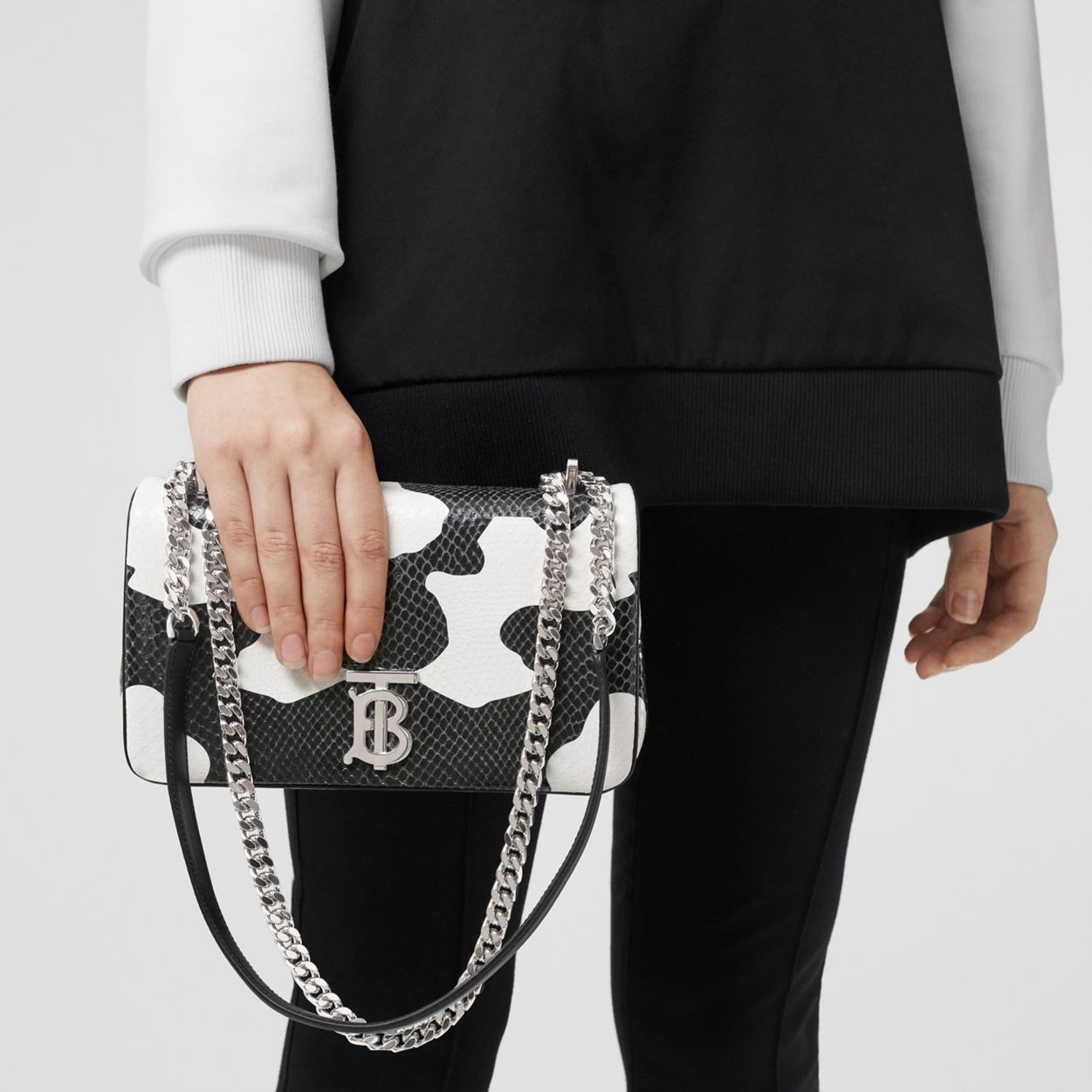 Small Cow Print Embossed Leather Lola Bag - 9