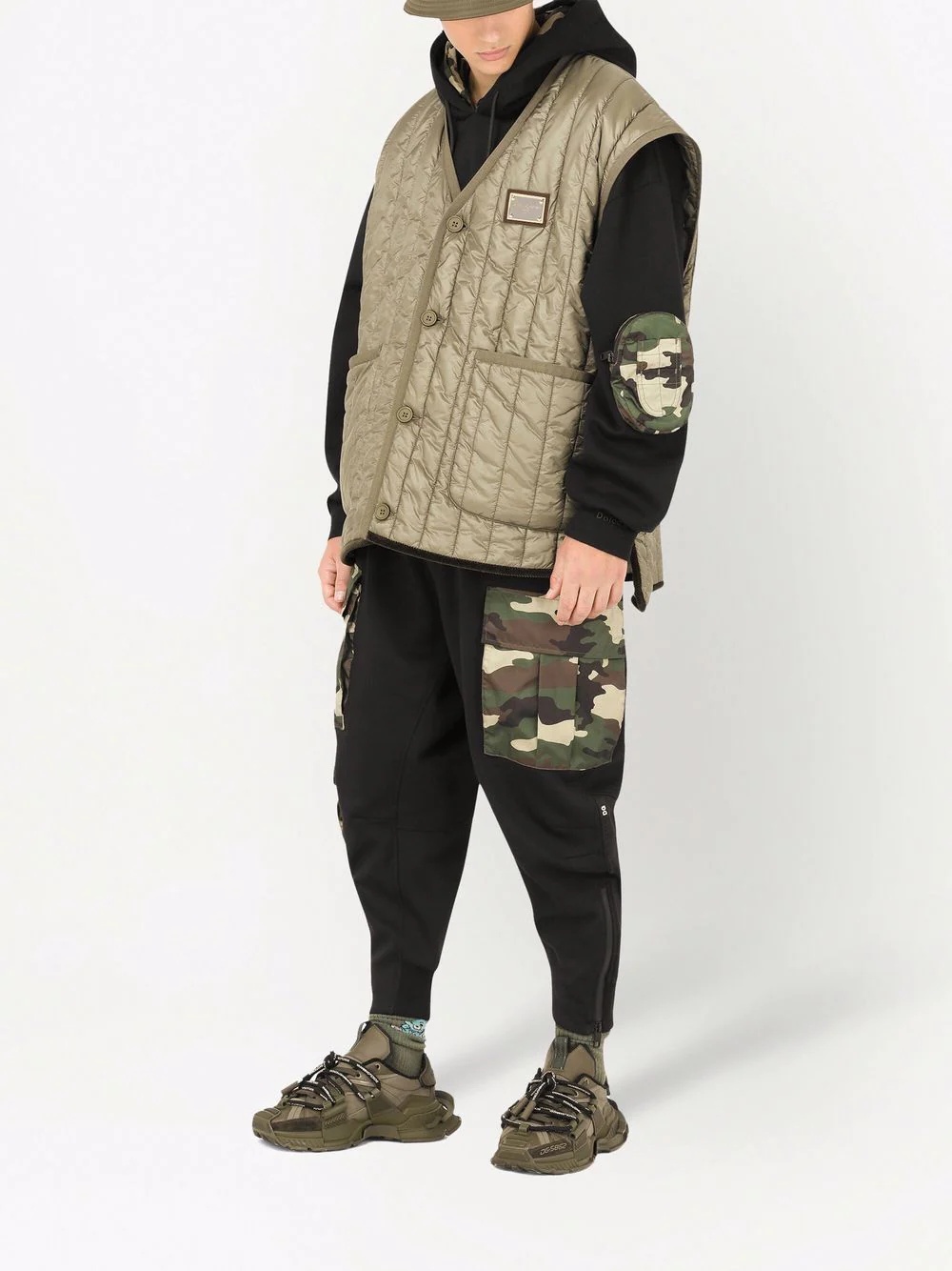 camouflage-print logo hoodie - 2