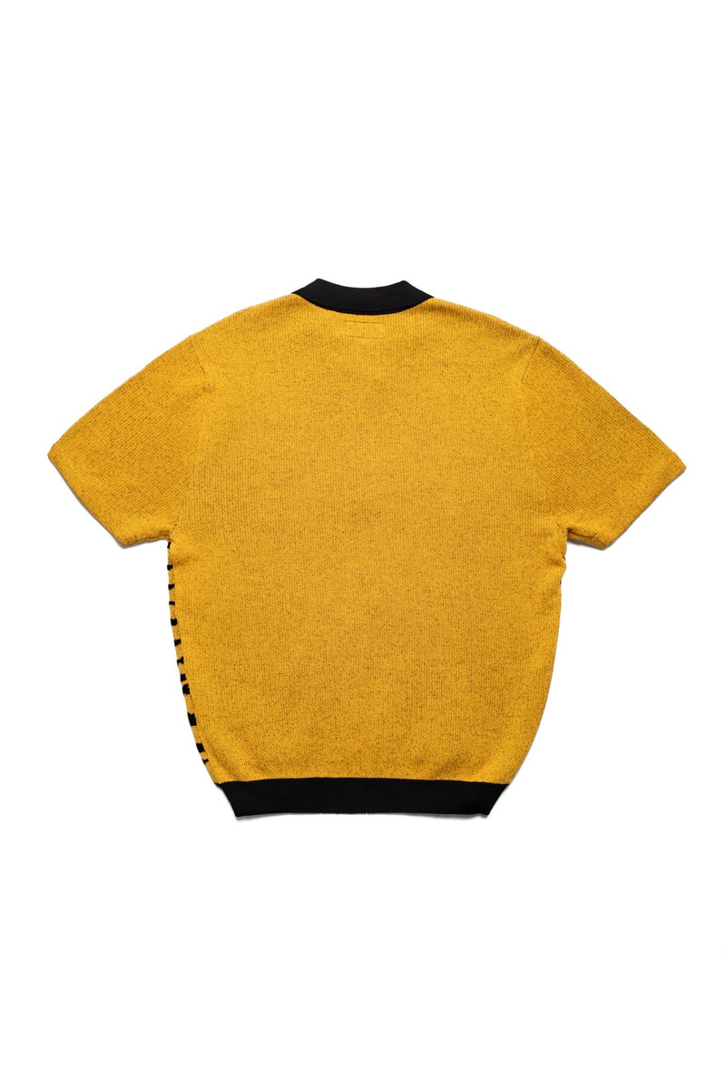 BEAMS PLUS Half Zip Knit Polo Animal Jacquard - Tiger outlook