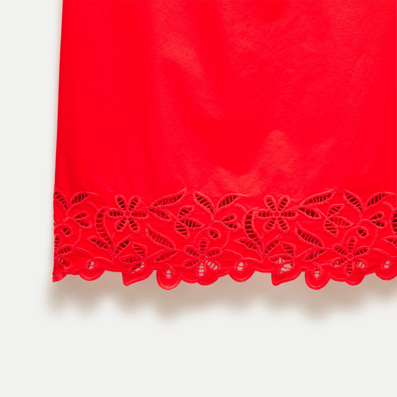 High-squareneck mini dress in cotton poplin 7
