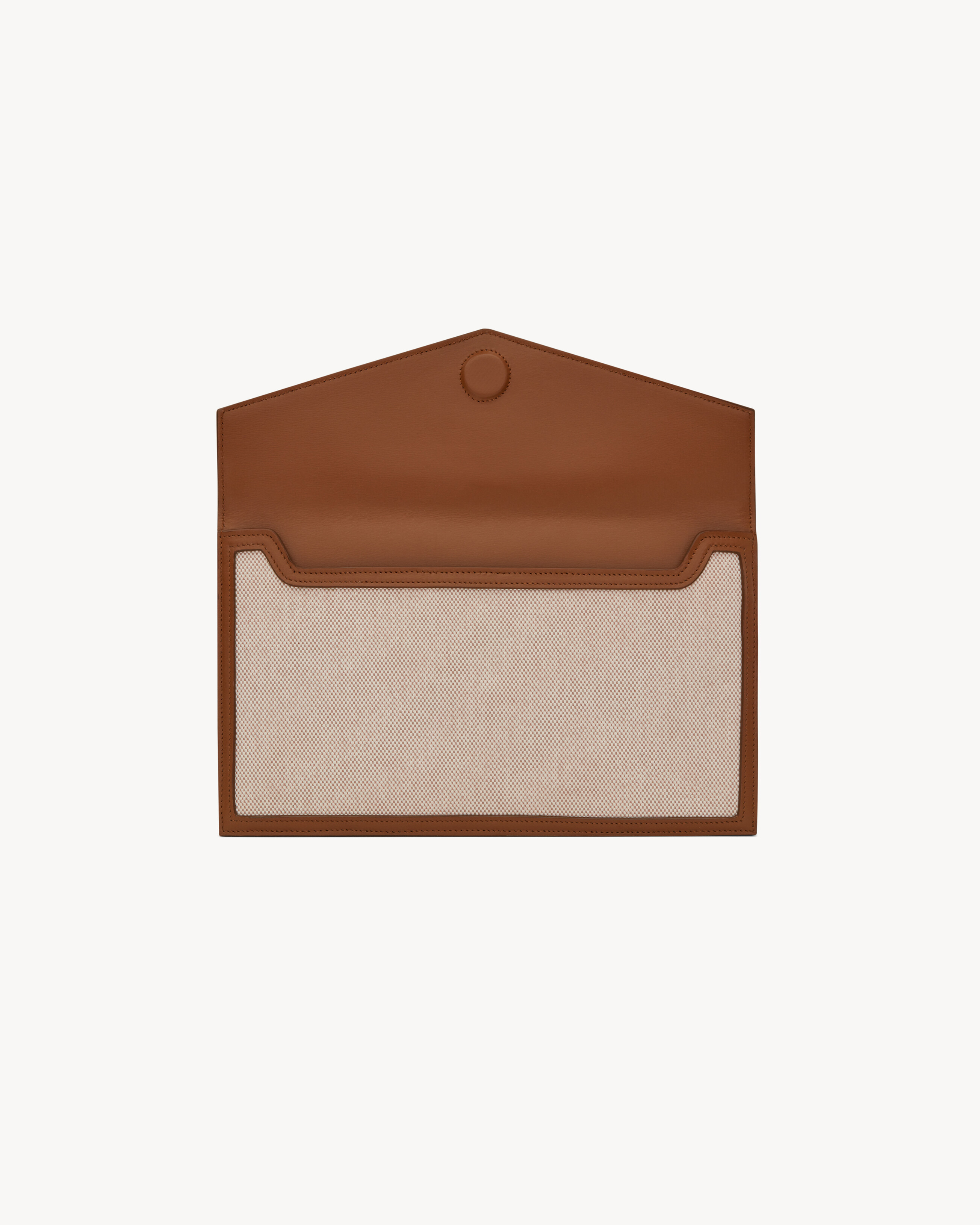 UPTOWN POUCH IN CANVAS AND SMOOTH LEATHER - 4