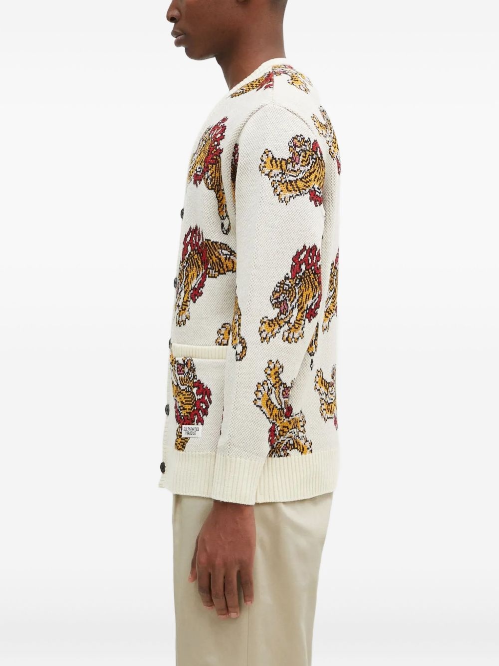 x Tim Lehi tiger-patterned cardigan - 3