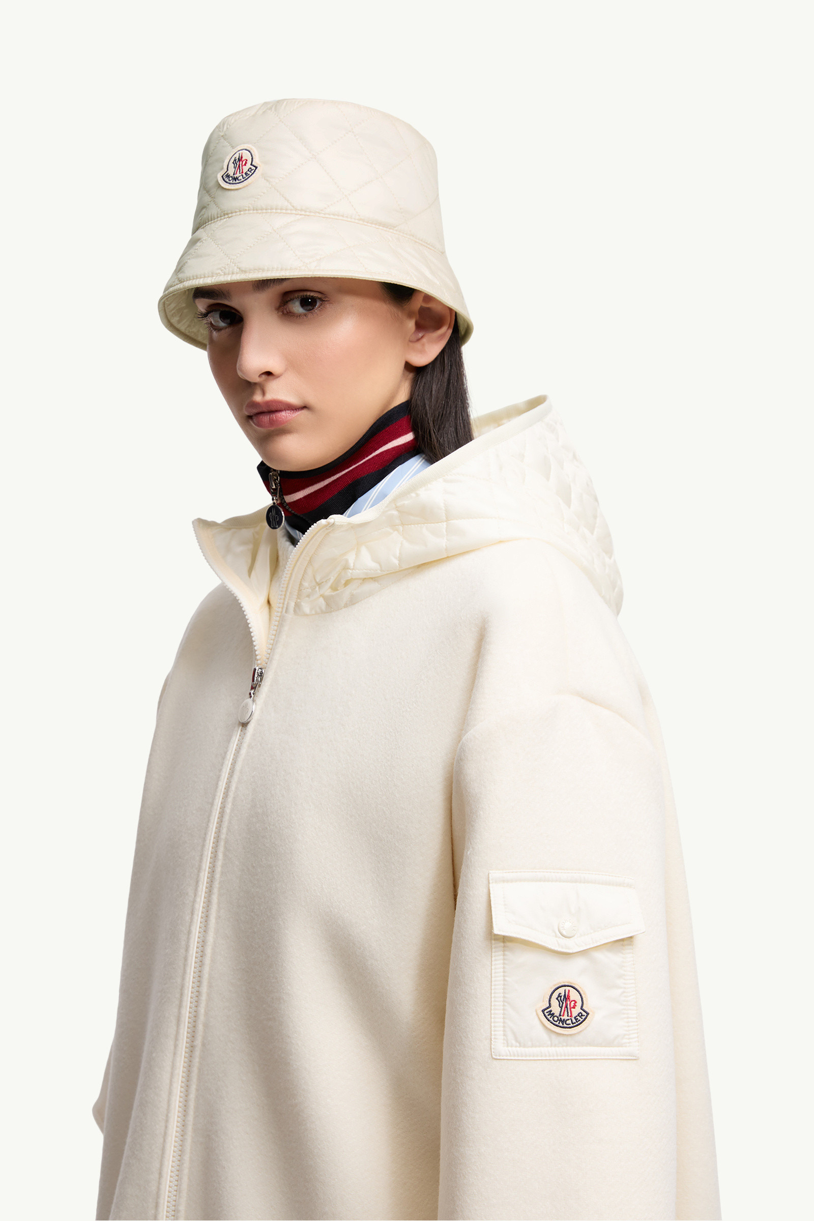 Diamond-Quilted Padded Bucket Hat - 2