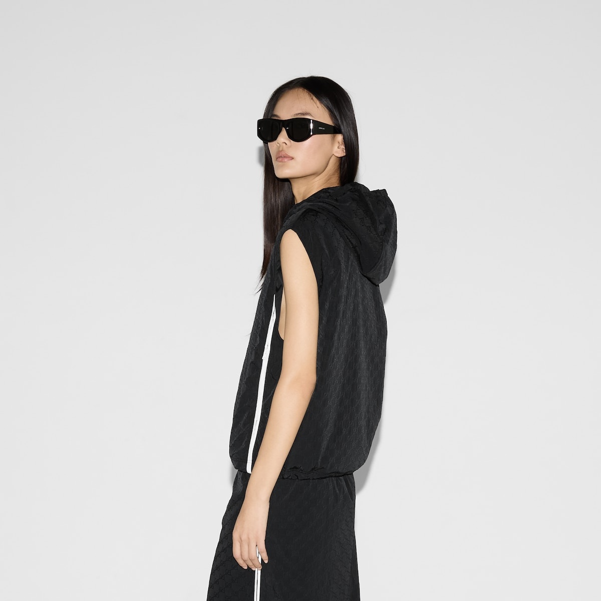 GG nylon hooded gilet - 4