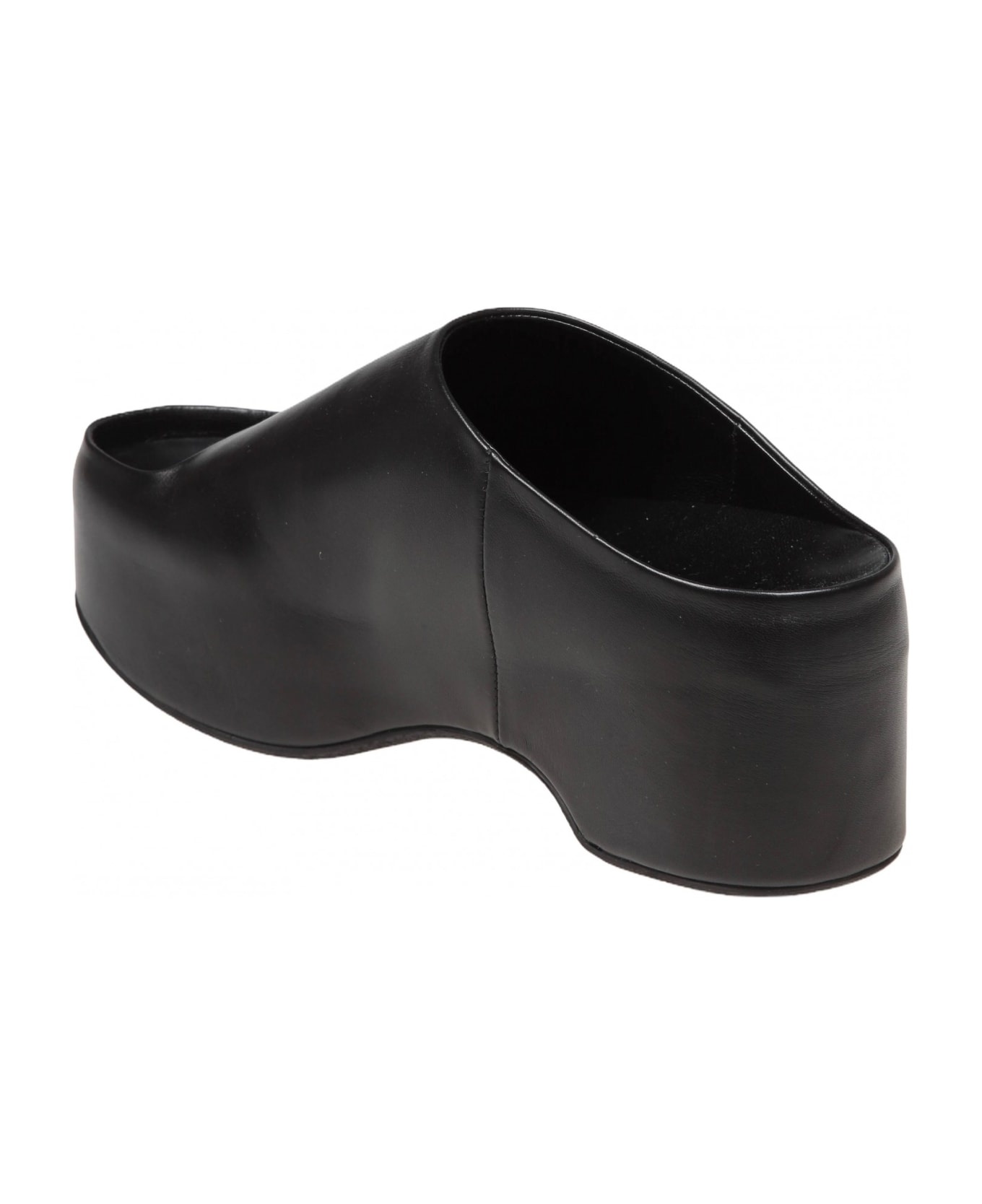 Slipper In Black Leather - 4