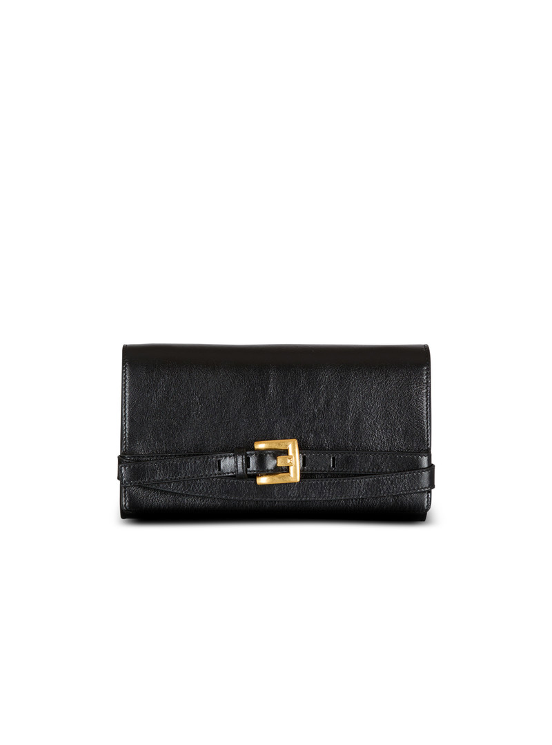 Crinkled leather wallet with Shuffle chain 1