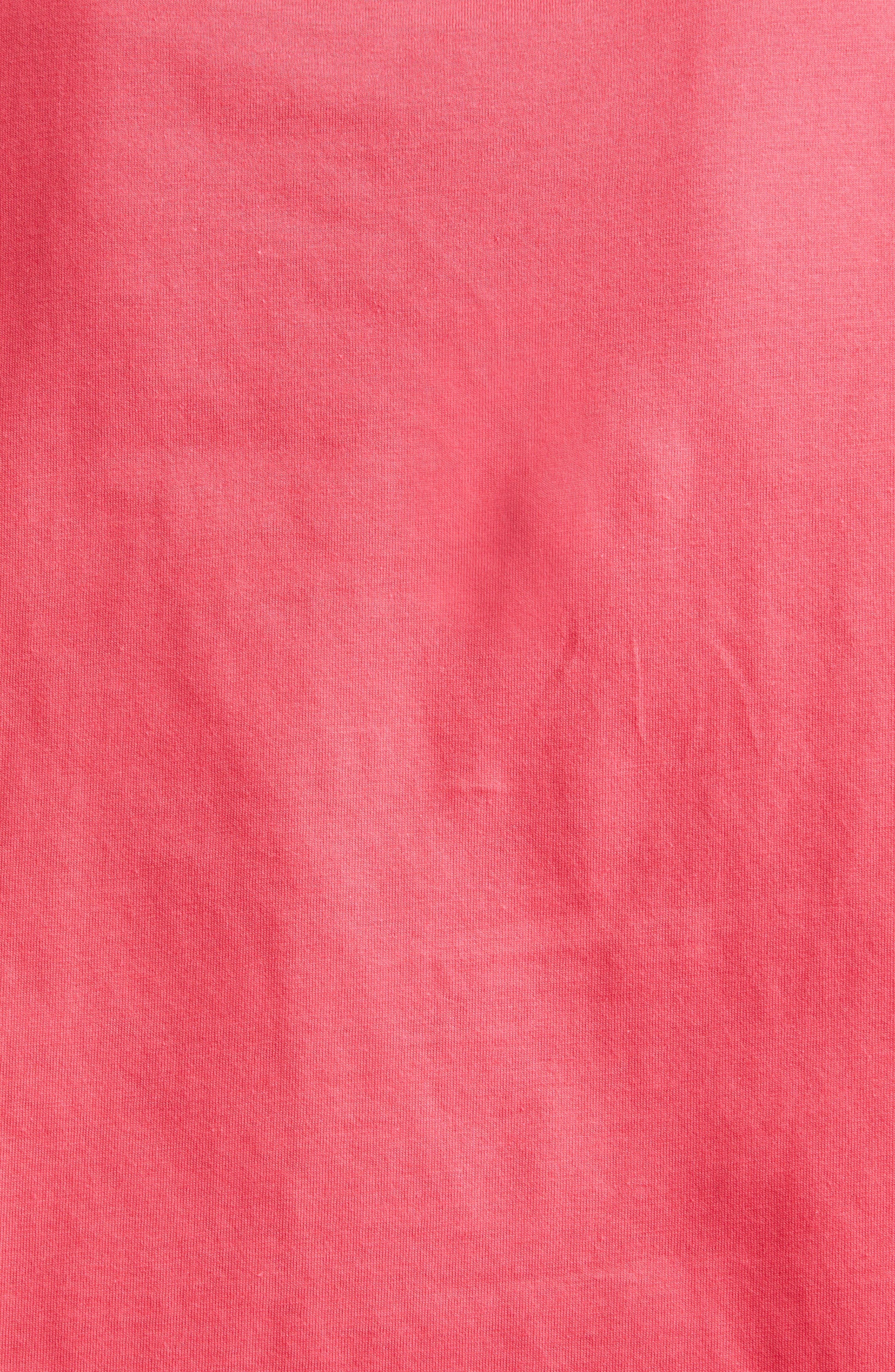 Balmain Baseball Logo Crop Graphic T-Shirt in Fuschia/Multi at Nordstrom - 7