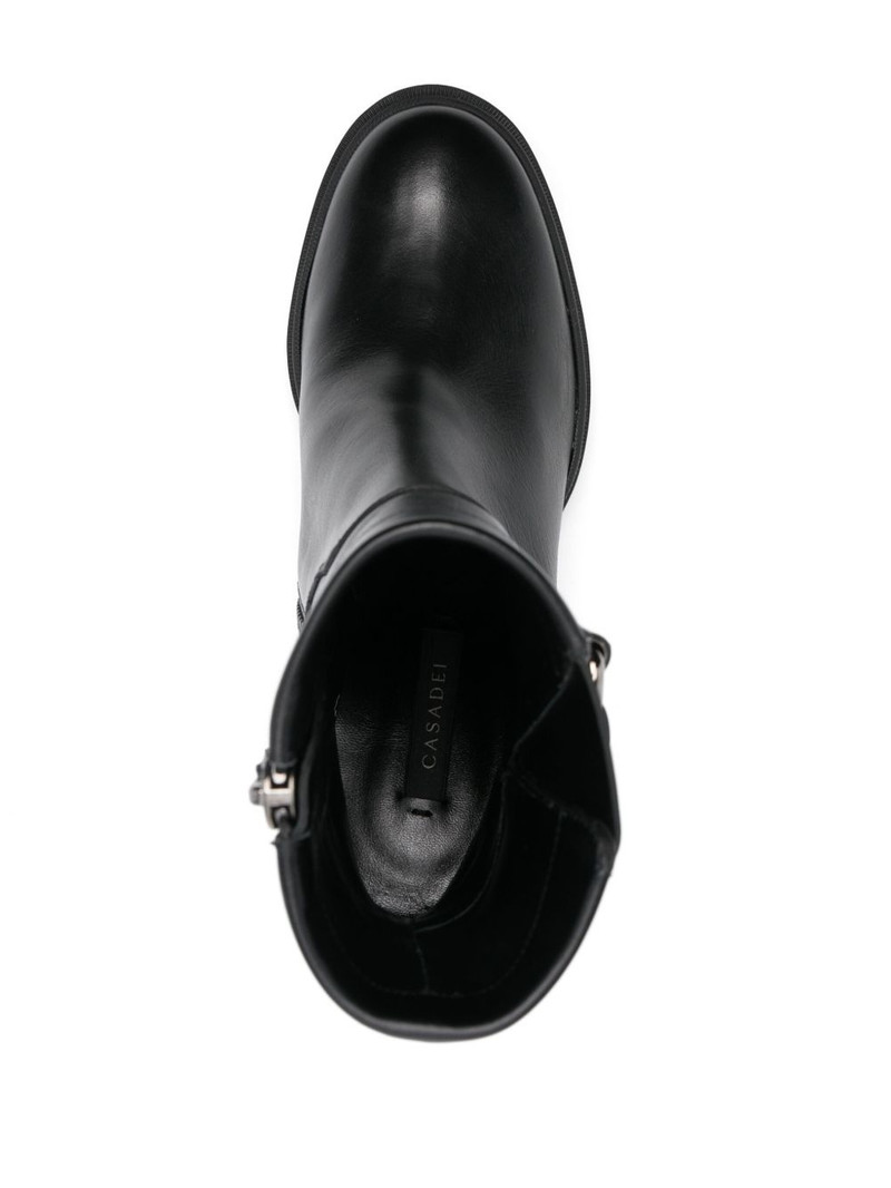 80mm leather biker boots 4