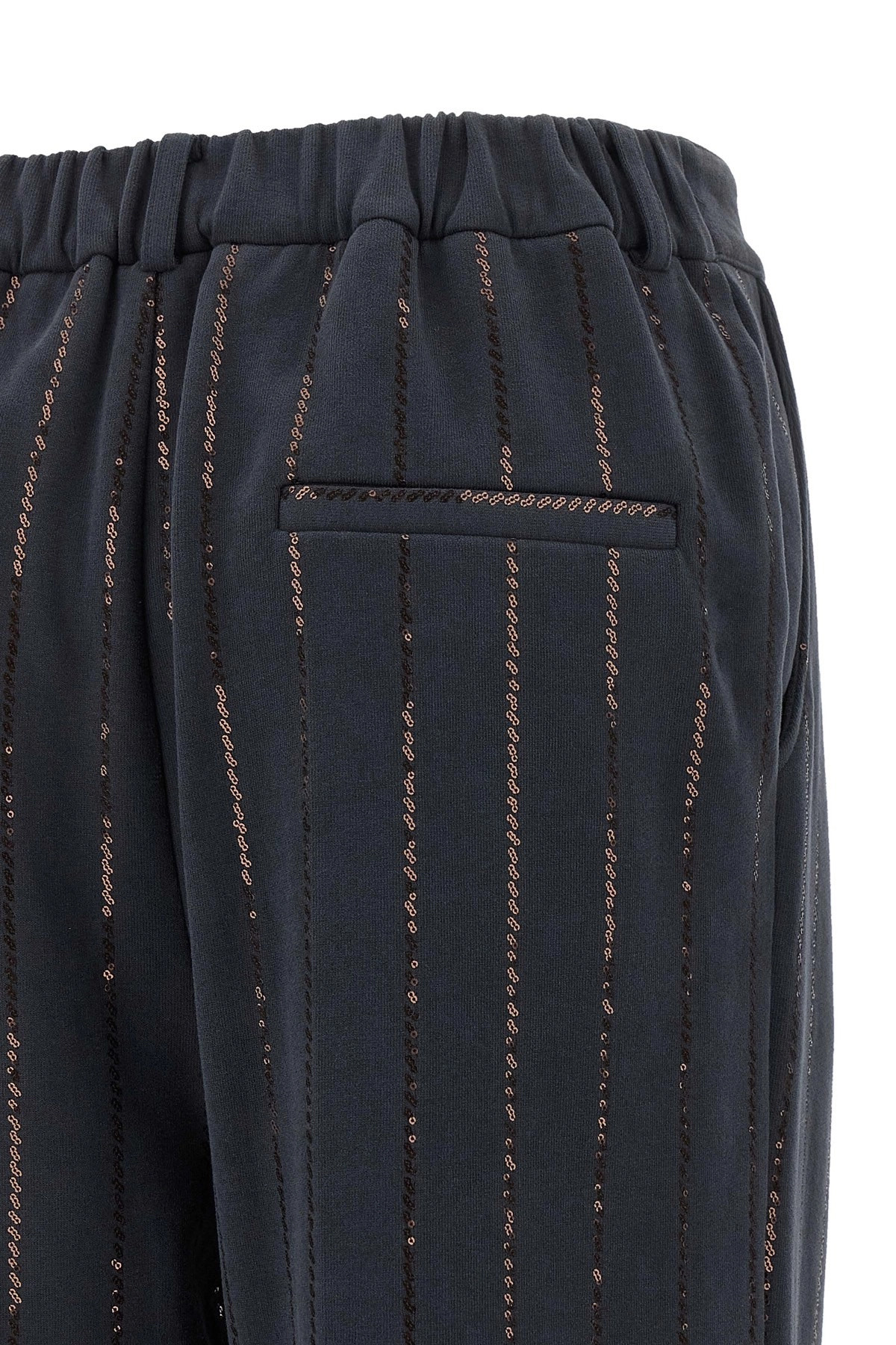 'Dazzling Chalk Stripe Embroidery' joggers - 4