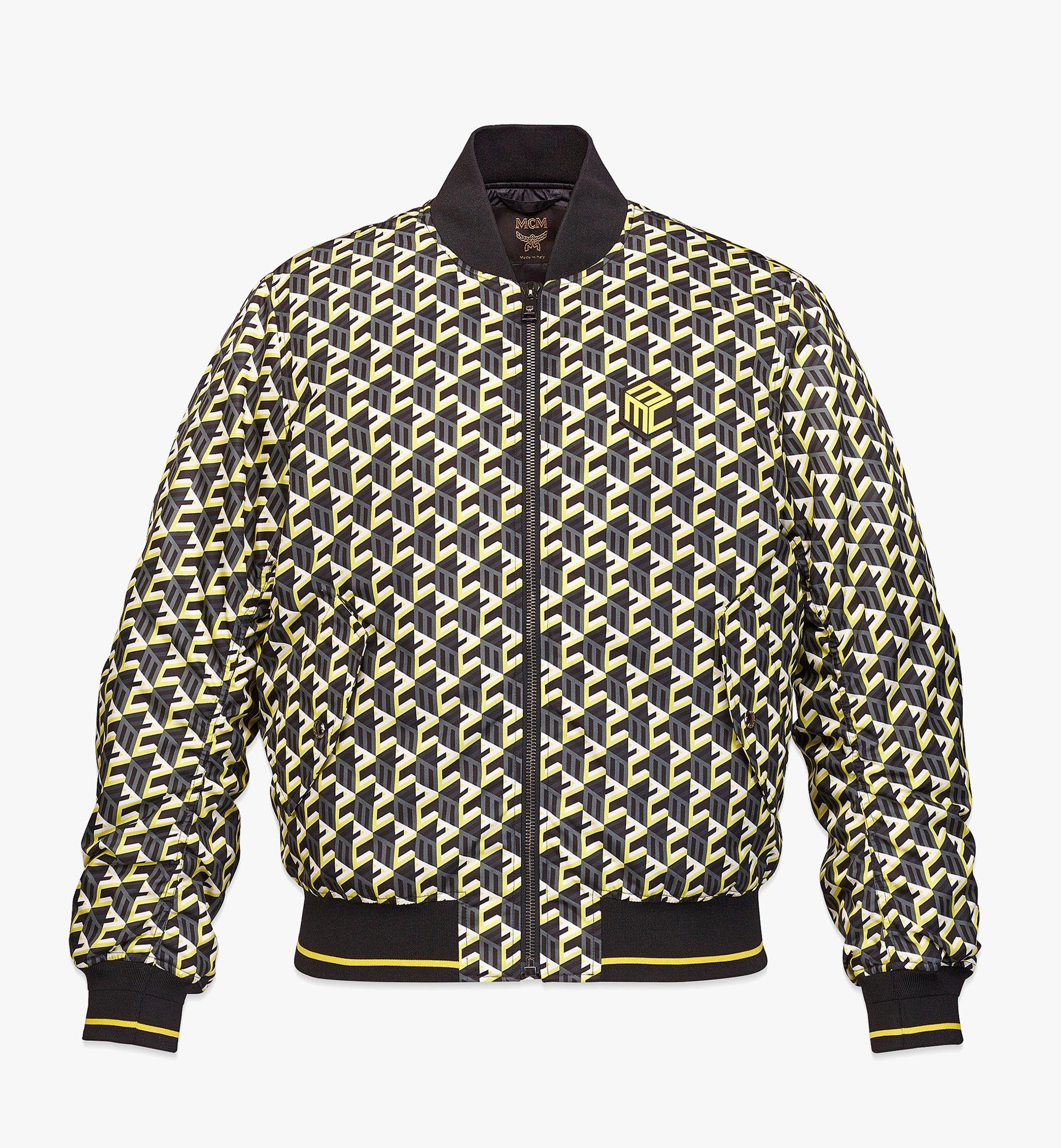 Men’s Cubic Monogram Print Bomber Jacket in ECONYL® - 1