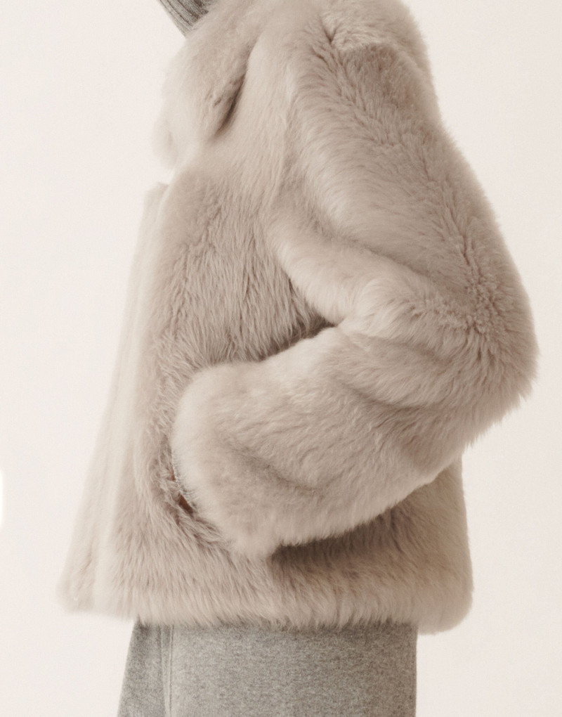 Brushed shearling coat 5
