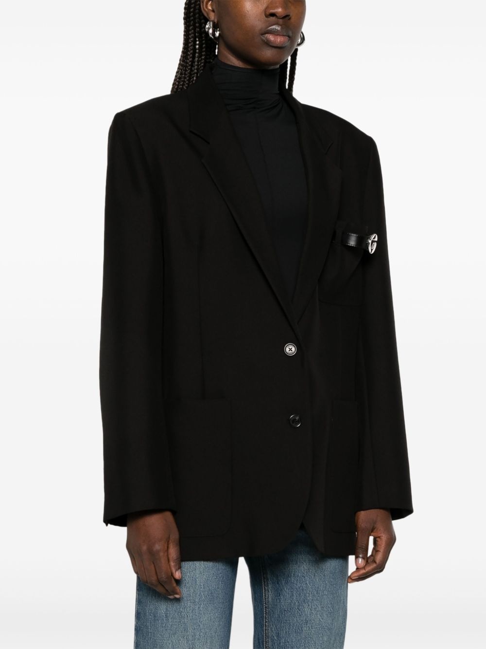 belted-pocket blazer - 3