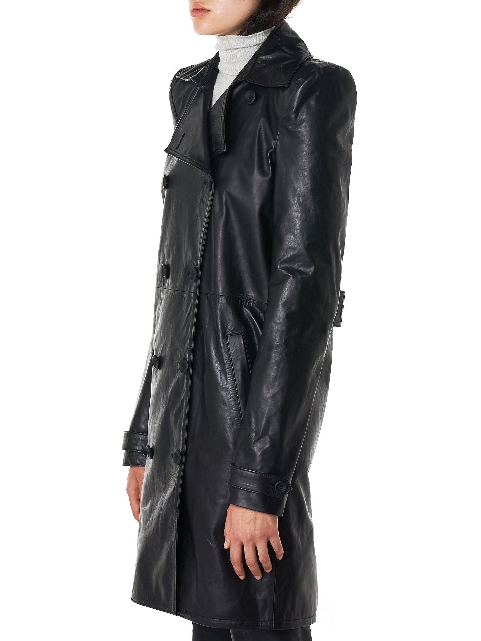 Leather Trench Coat - 2
