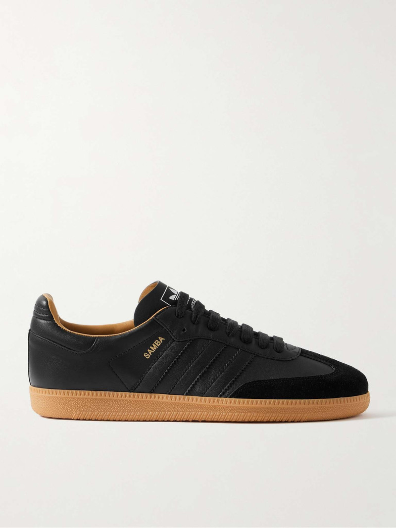Samba OG Suede-Trimmed Leather Sneakers - 1