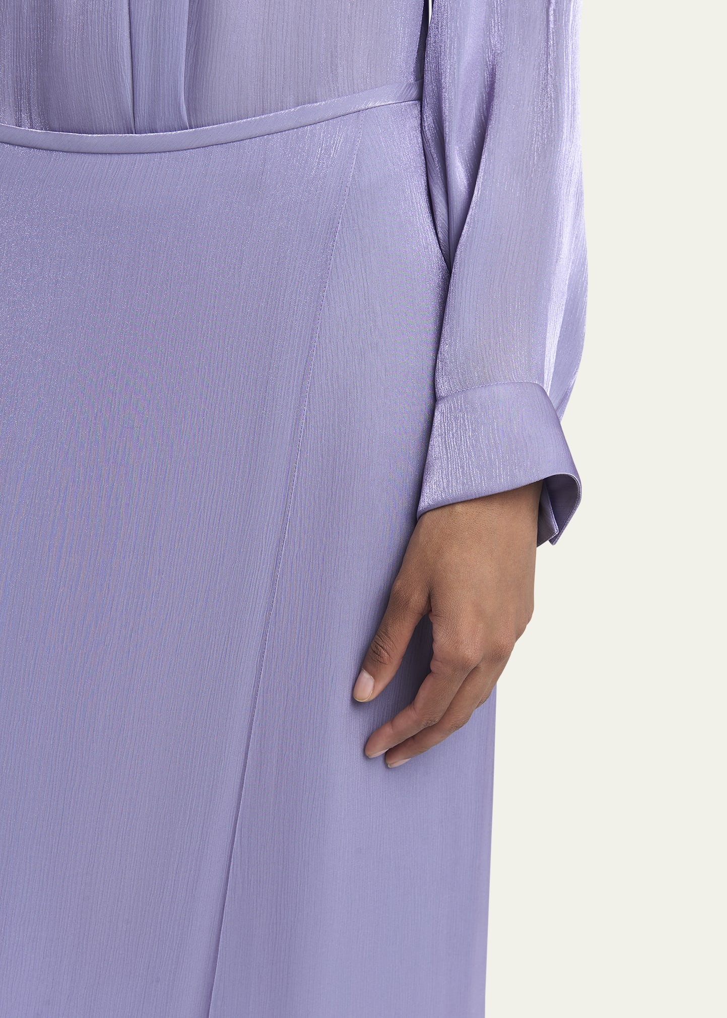 Long Draped Straight Skirt - 5