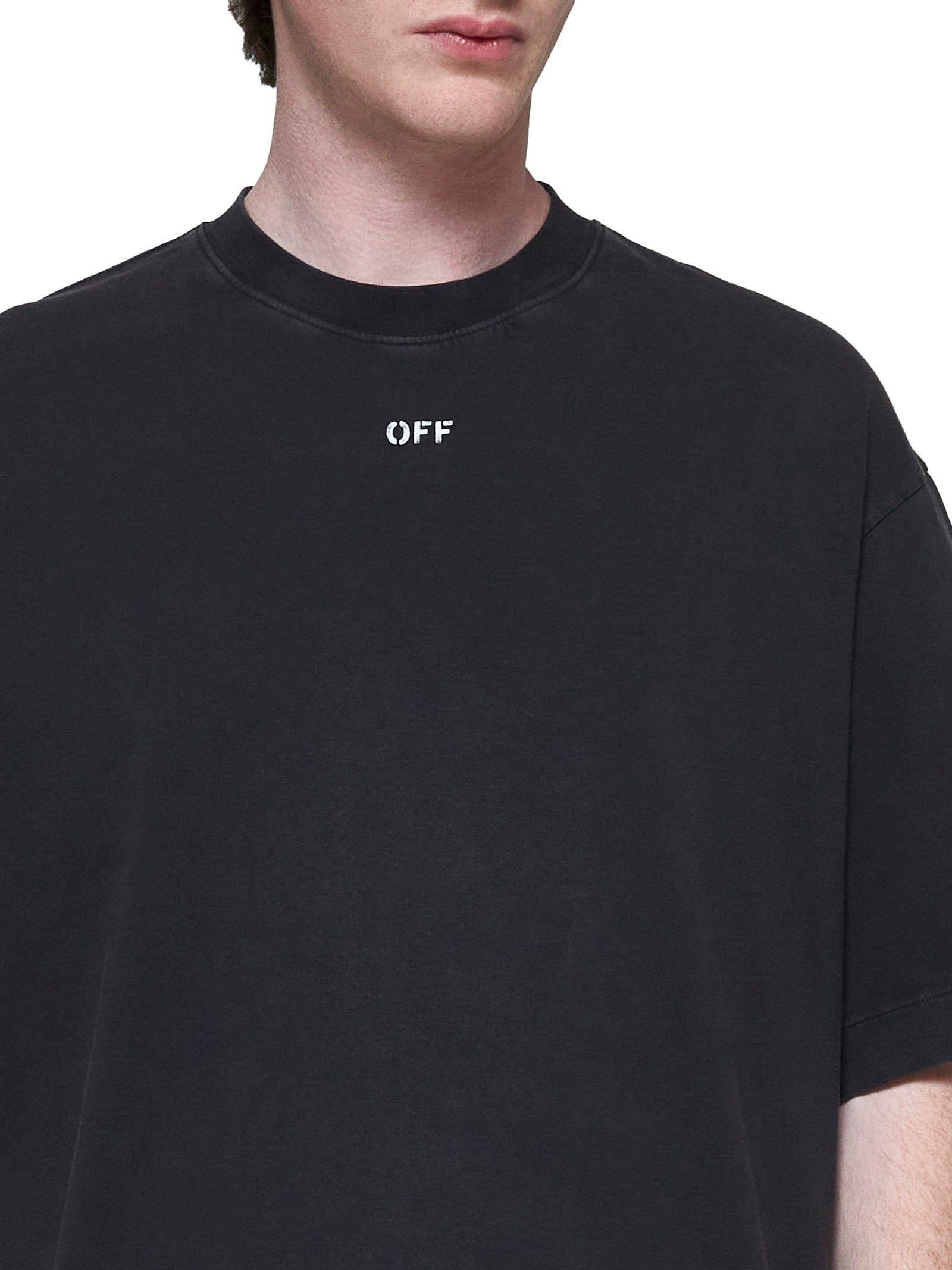 Off White Men S. Mattew Cotton T-Shirt - 4