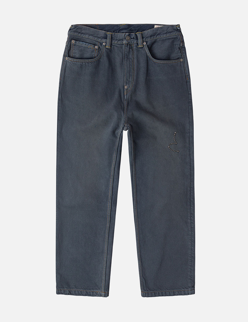 Skull Seagull Print Pockets Fashion Fit Denim Jeans 4