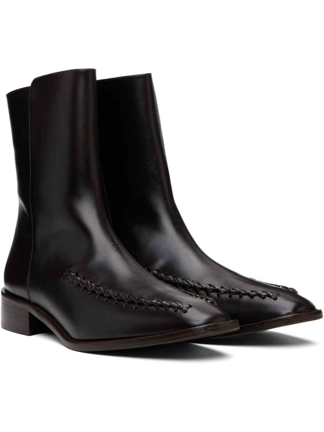 Brown Metla Polished Boots - 4