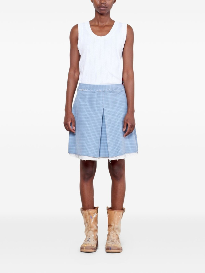 CAMIEL FORTGENS checked mini pleated skirt outlook
