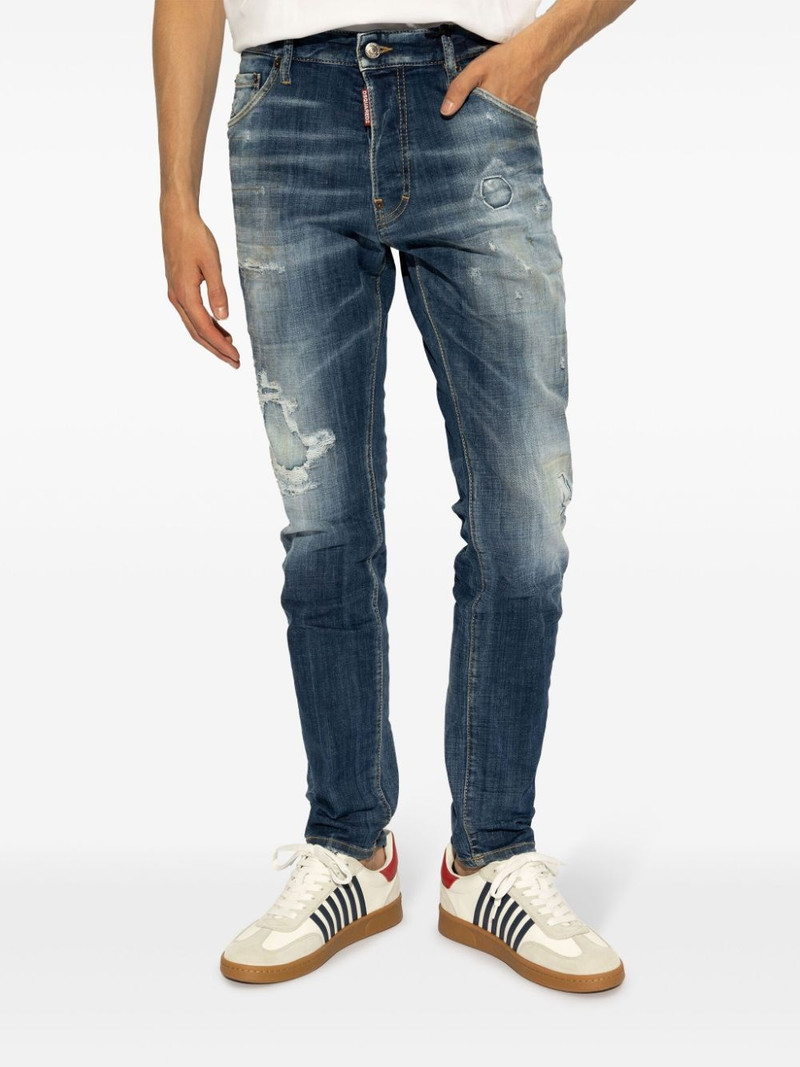 distressed slim-cut jeans 3