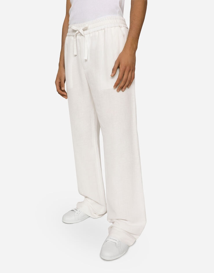 Linen-blend jogging pants - 4