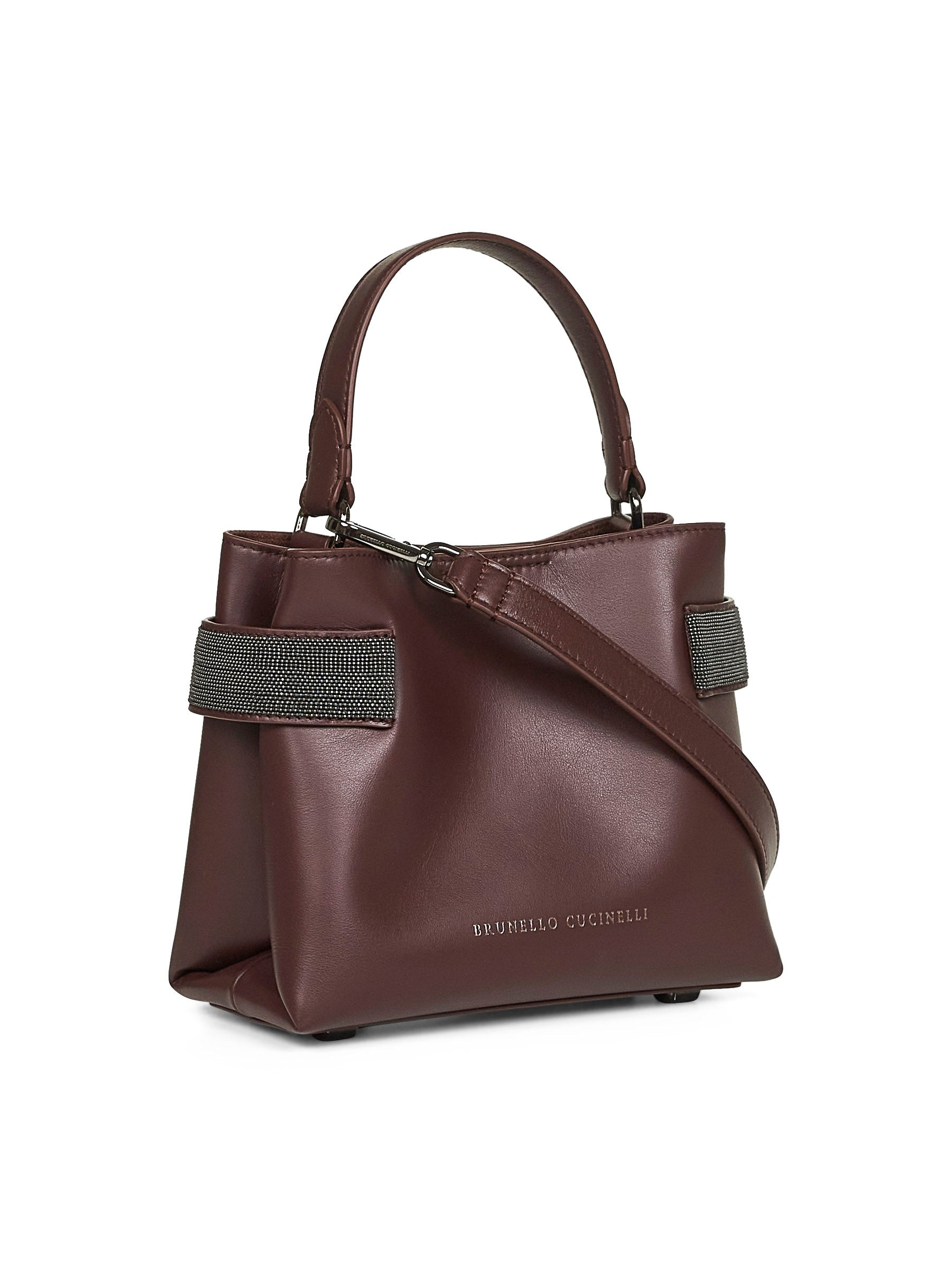 Burgundy Essence small top-handle bag - 2
