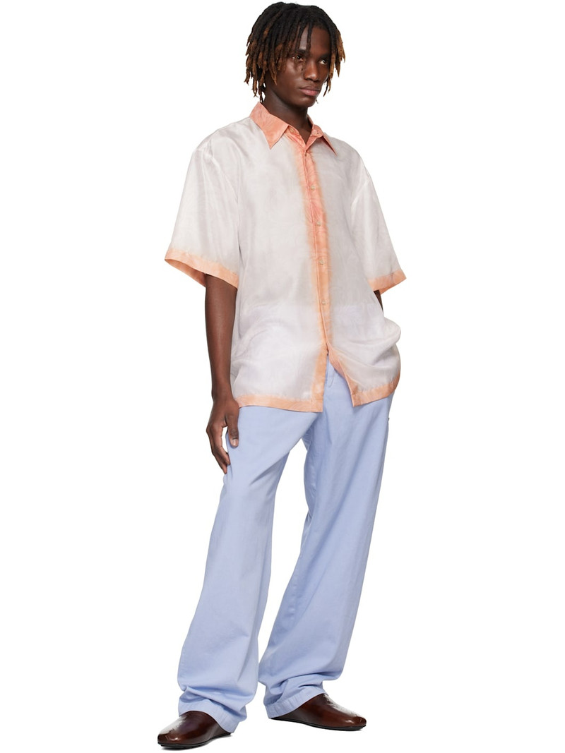 Dries Van Noten Off-White & Pink Silk Shirt outlook