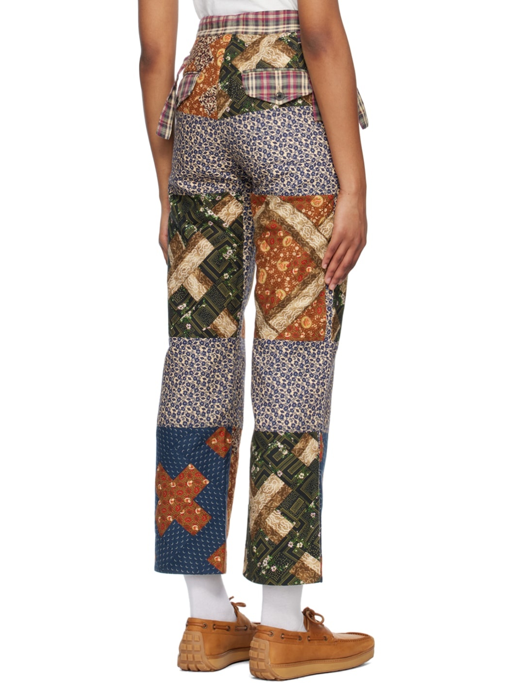 Multicolor Criss Cross Quilt Trousers - 3