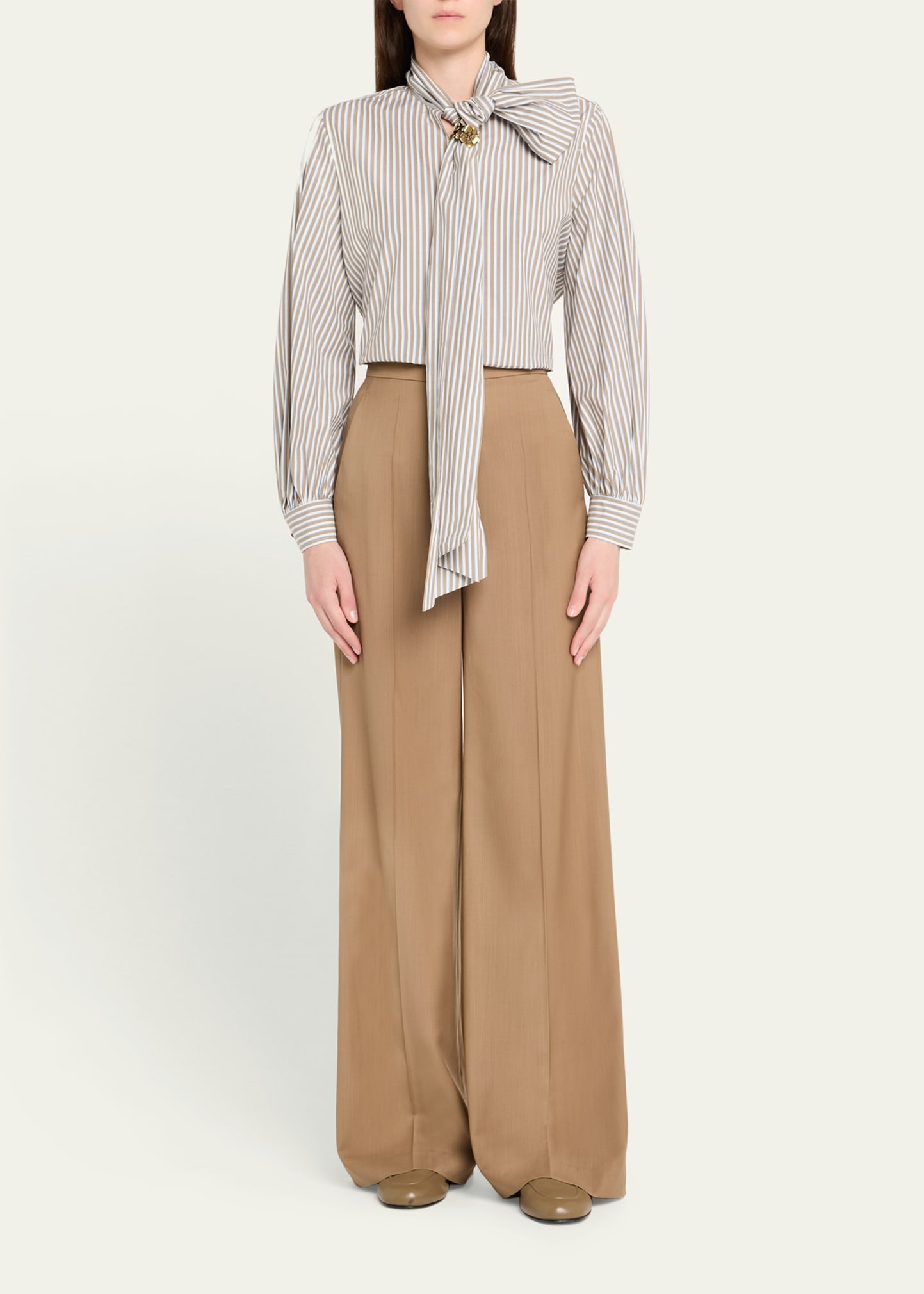 Fernet Wide Leg Wool Trousers - 2