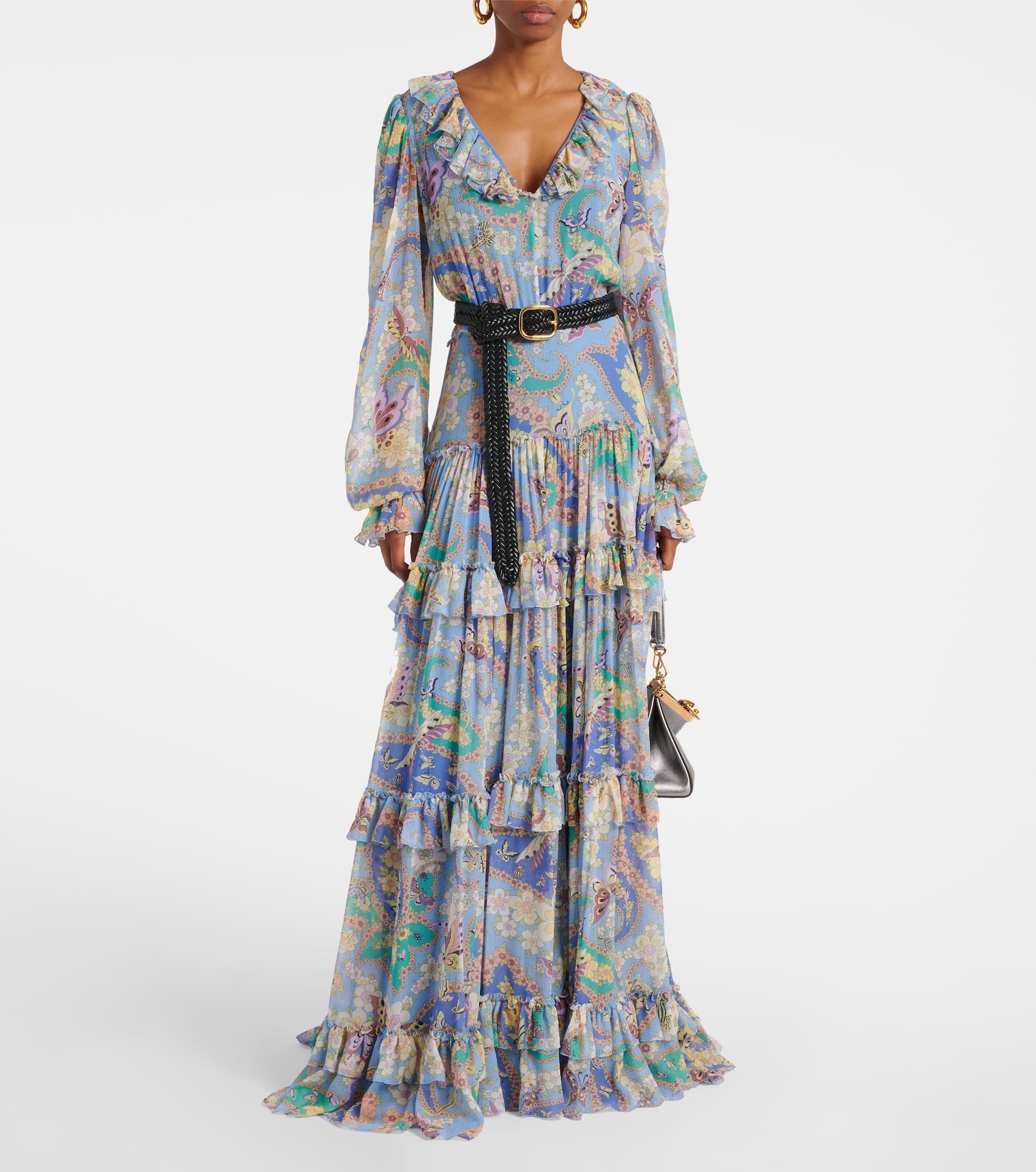 Floral silk gown - 2