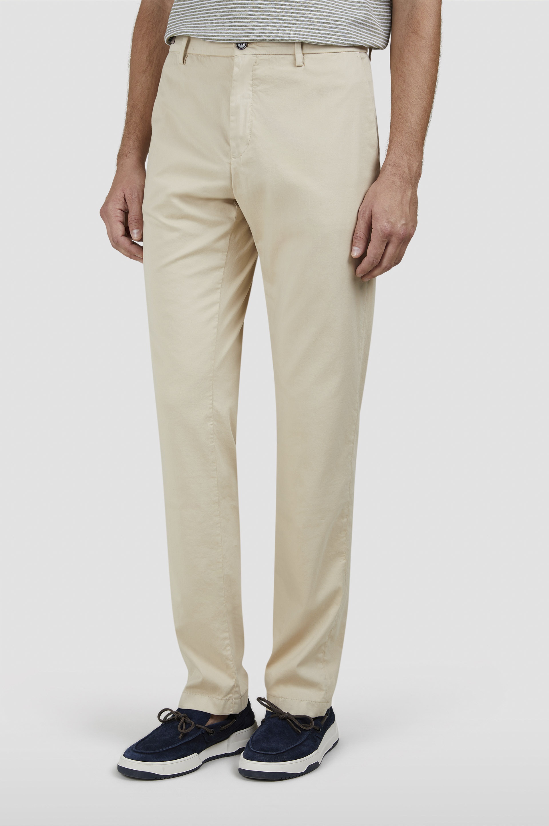 CHINO SILK STRETCH COTTON AND SILK PANTS - 6