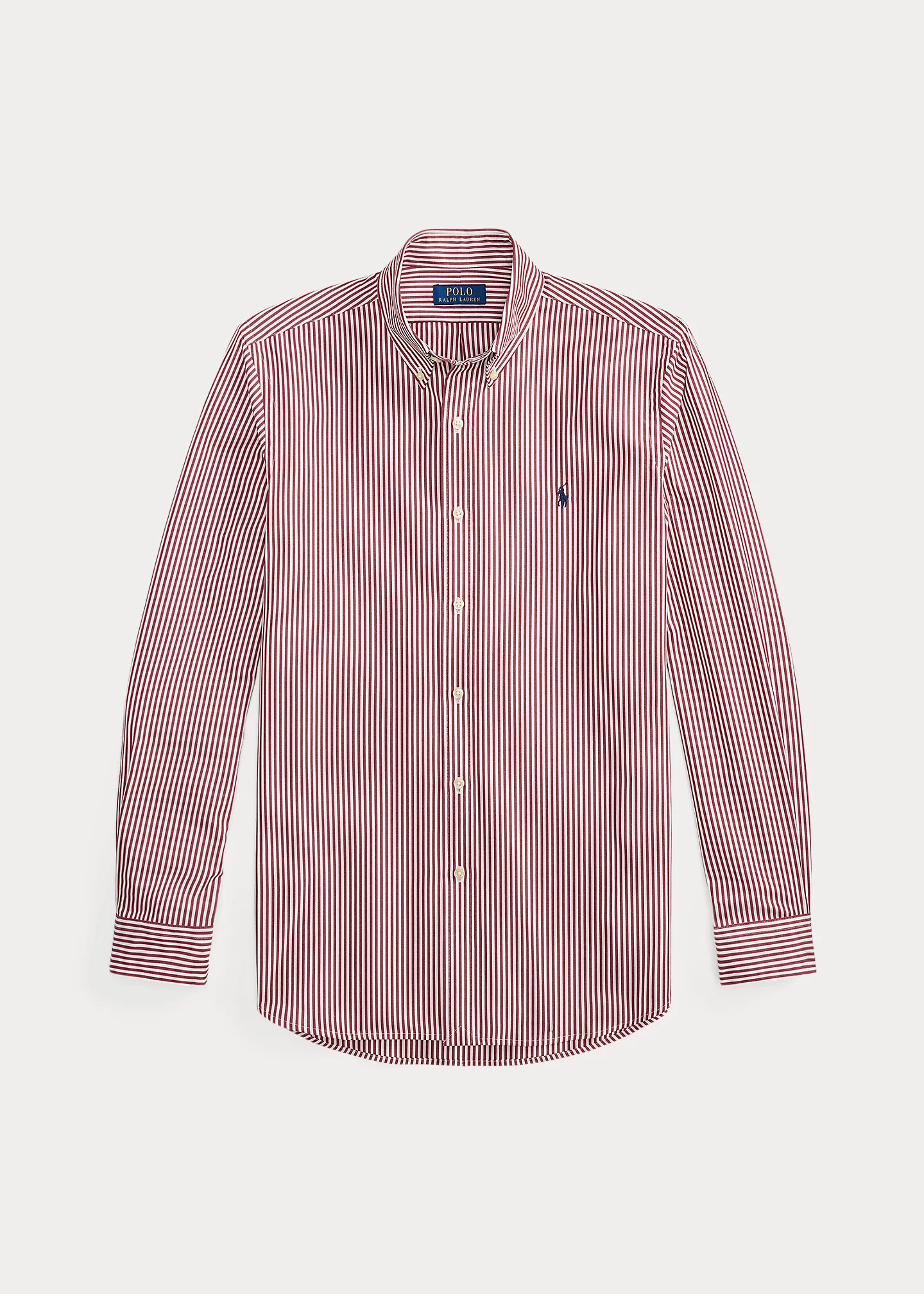 Classic Fit Striped Stretch Poplin Shirt - 1