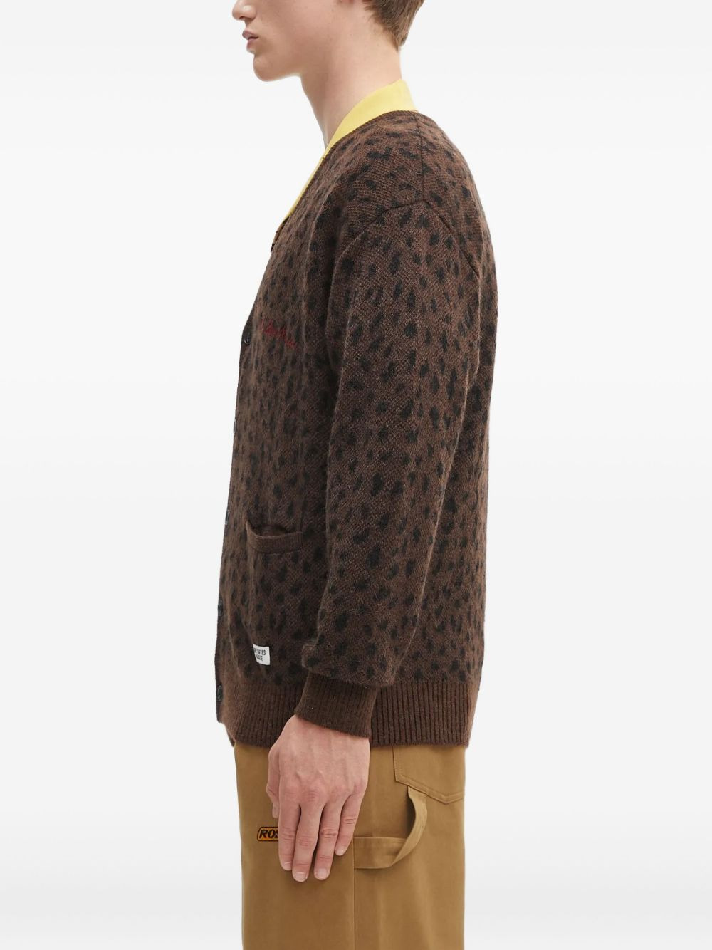 leopard-print cardigan - 3