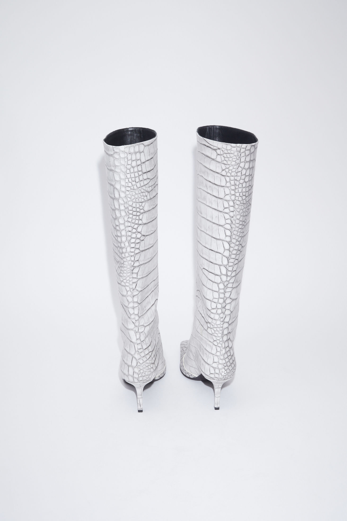 Leather heel boots - Off white - 5
