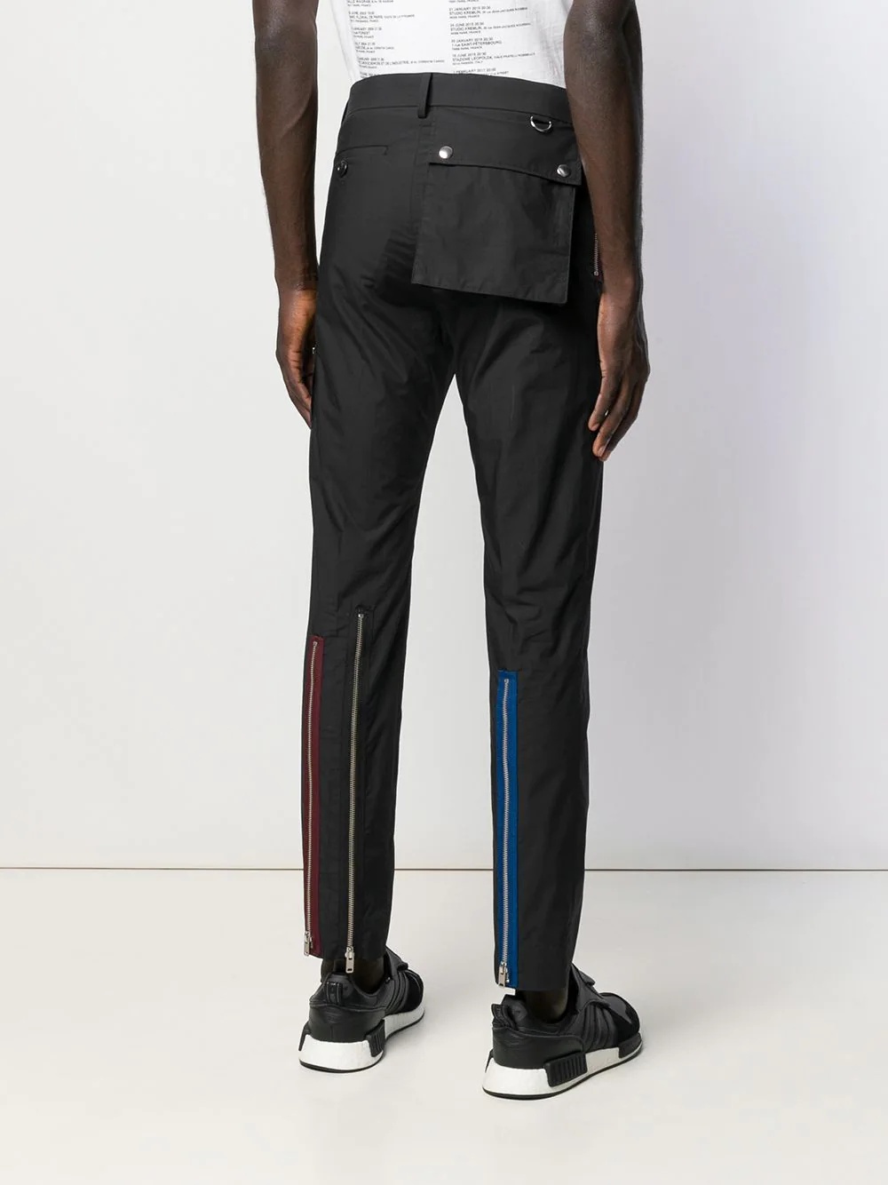 zip detail trousers - 4