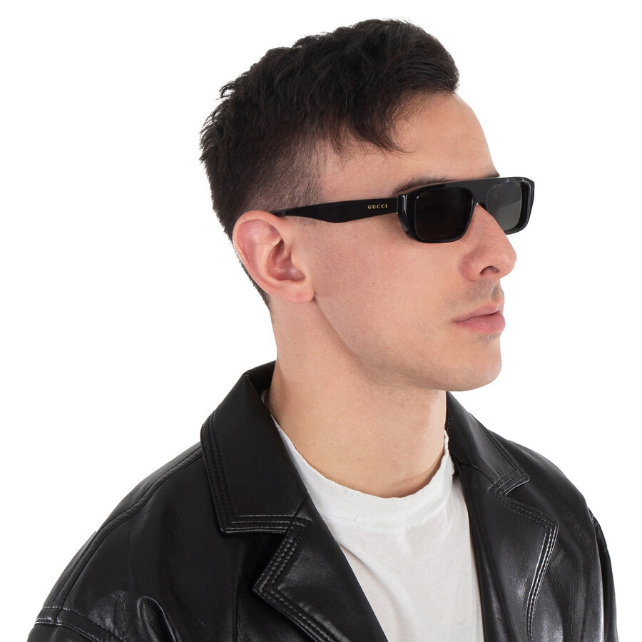 Gucci Grey Browline Men's Sunglasses GG1617S 001 56 - 2