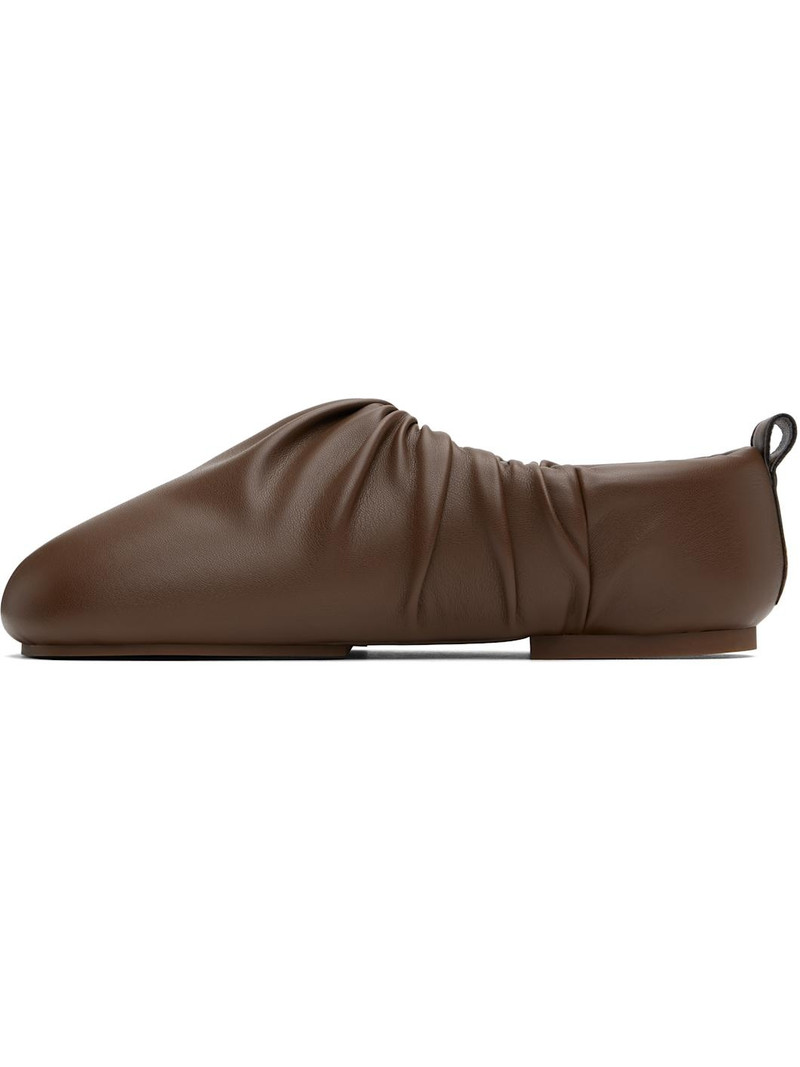 Brown Wrinkle Loafers 3