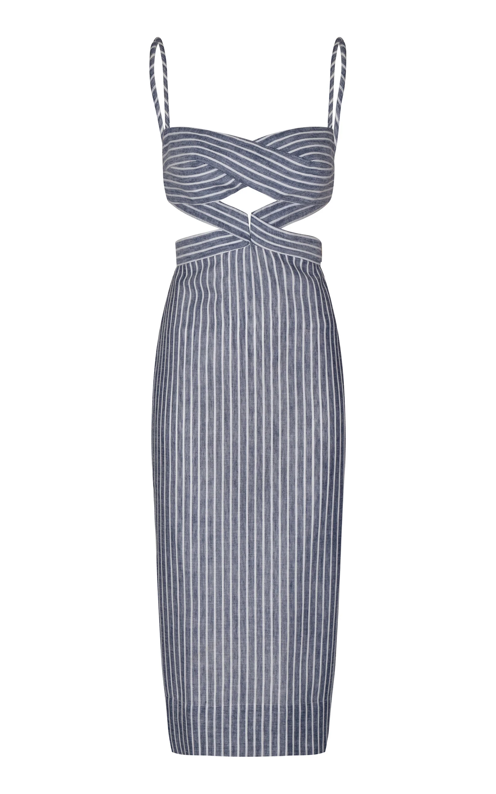 Recuerdos Cutout Midi Dress stripe - 1
